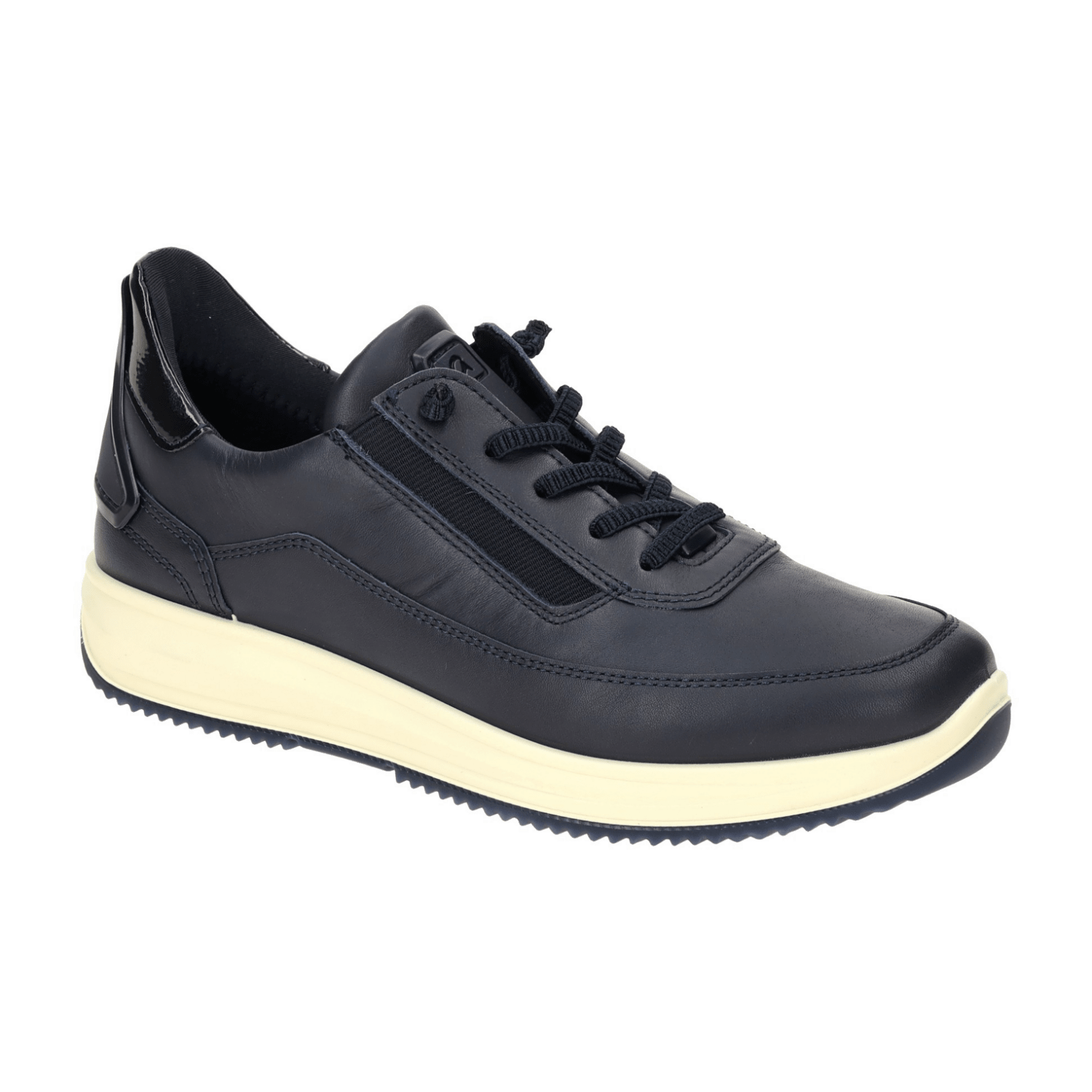 Ara Osaka Women's Sneaker Shoes - Blue Leather Lace-Up Casual Sports Shoes - Bartel-Shop