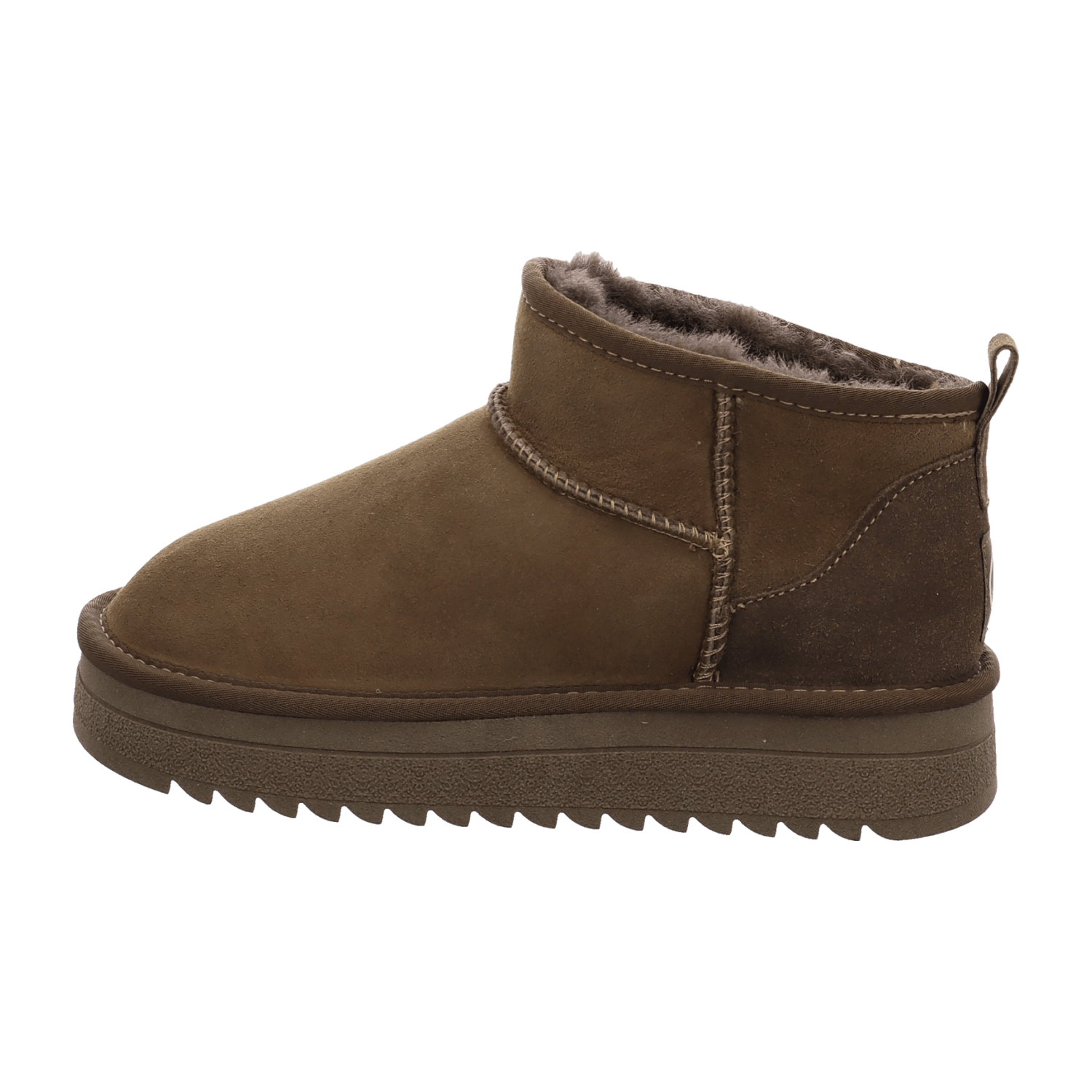 ARA Women's ARKTIS Suede-Look Bootie with Warm Lining, Classic Brown Pull-On Ankle Boots - Bartel-Shop
