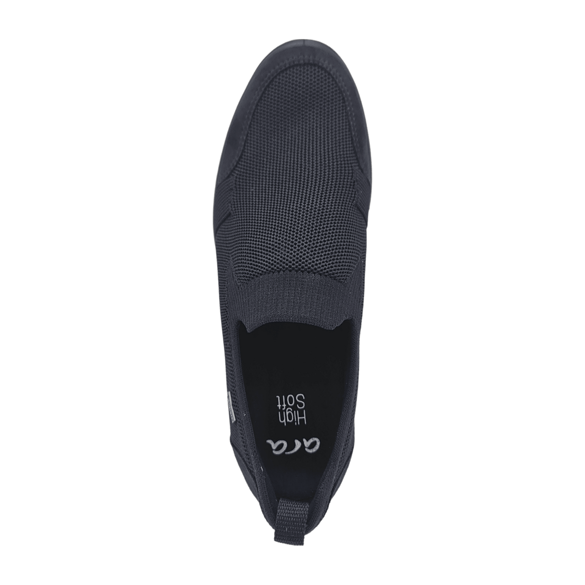 ARA LISBON Women's Slip-On Loafers in Black, Textile Upper with Synthetic Lining and Polyurethane Sole - Bartel-Shop