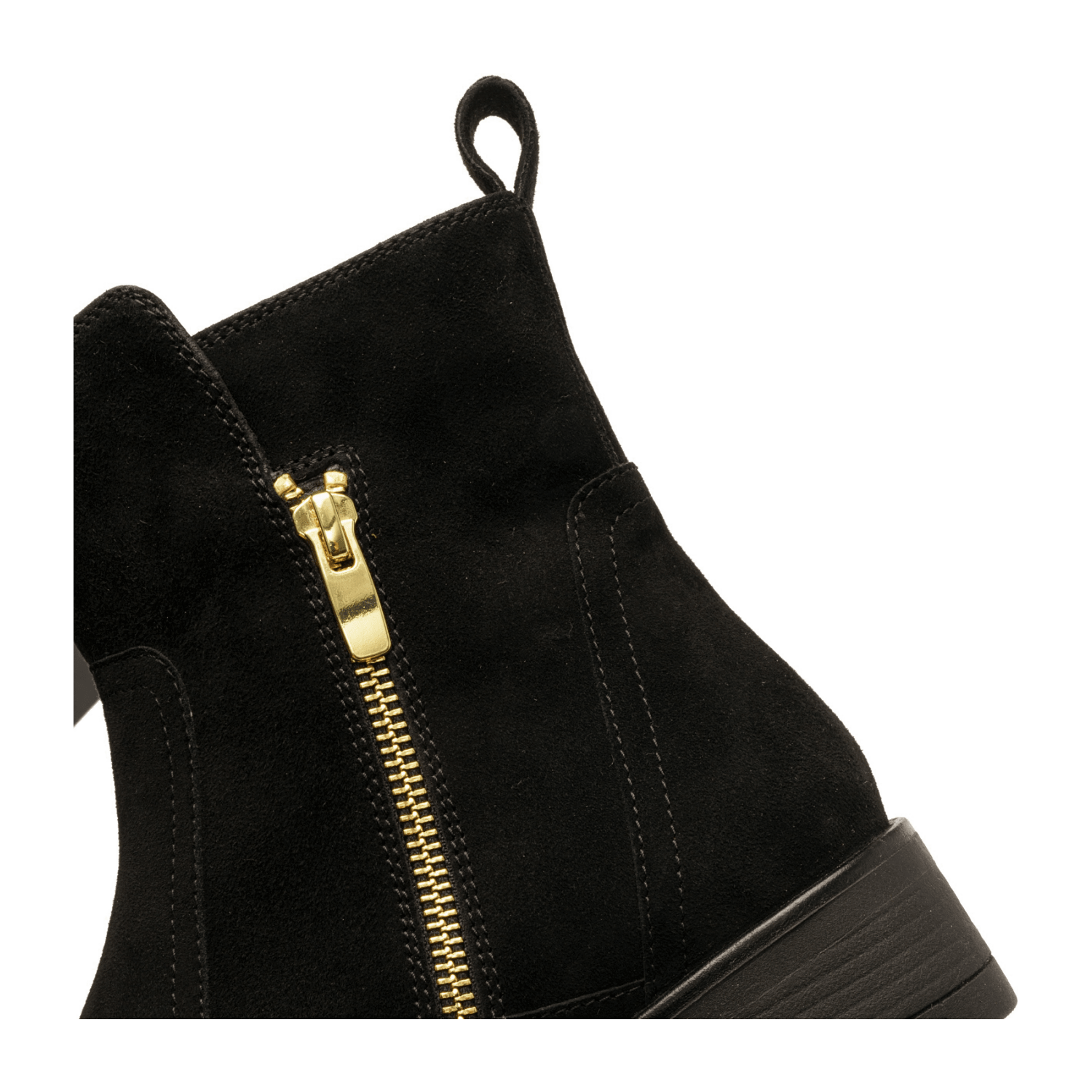 ARA Napoli Women's Ankle Boots in Black Nubuck Leather with Zipper - Classic Style - Bartel-Shop