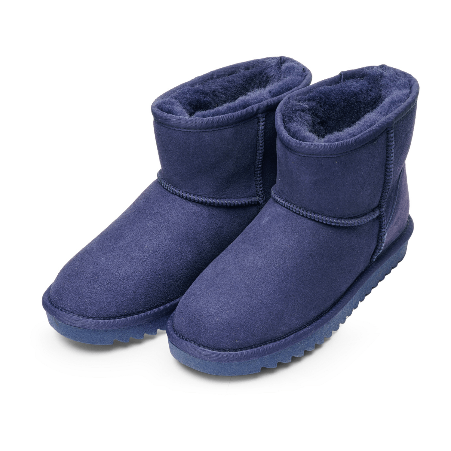 ARA Alaska Boots for Women - Classic Blue Boots with Suede-Like Finish and Wool Lining, Pull-On Design - Bartel-Shop