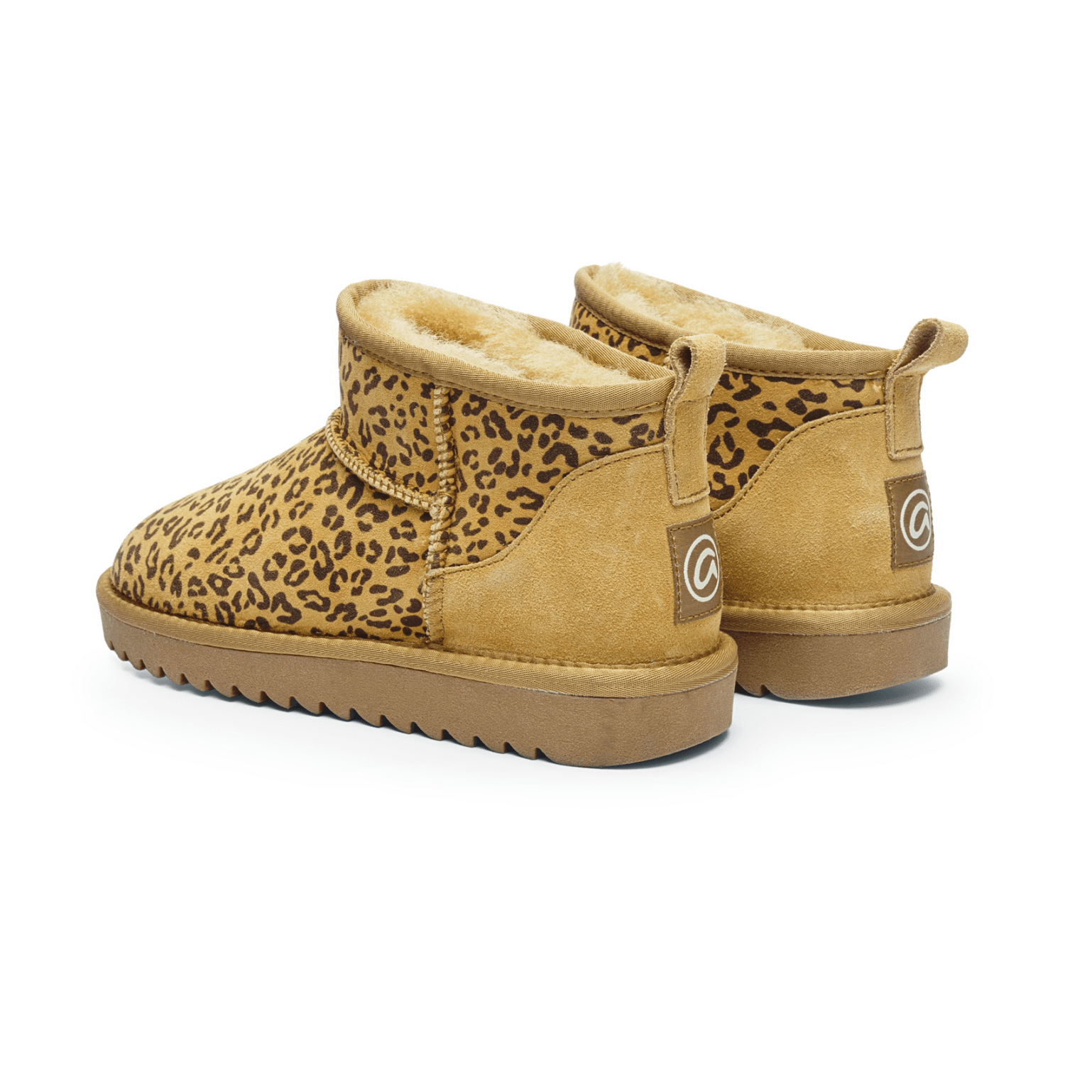 ara Alaska Women's Boots, Faux Suede, Pull-On Boots with Wool Lining, Classic Style, Round Toe, Animal Print Color - Bartel-Shop