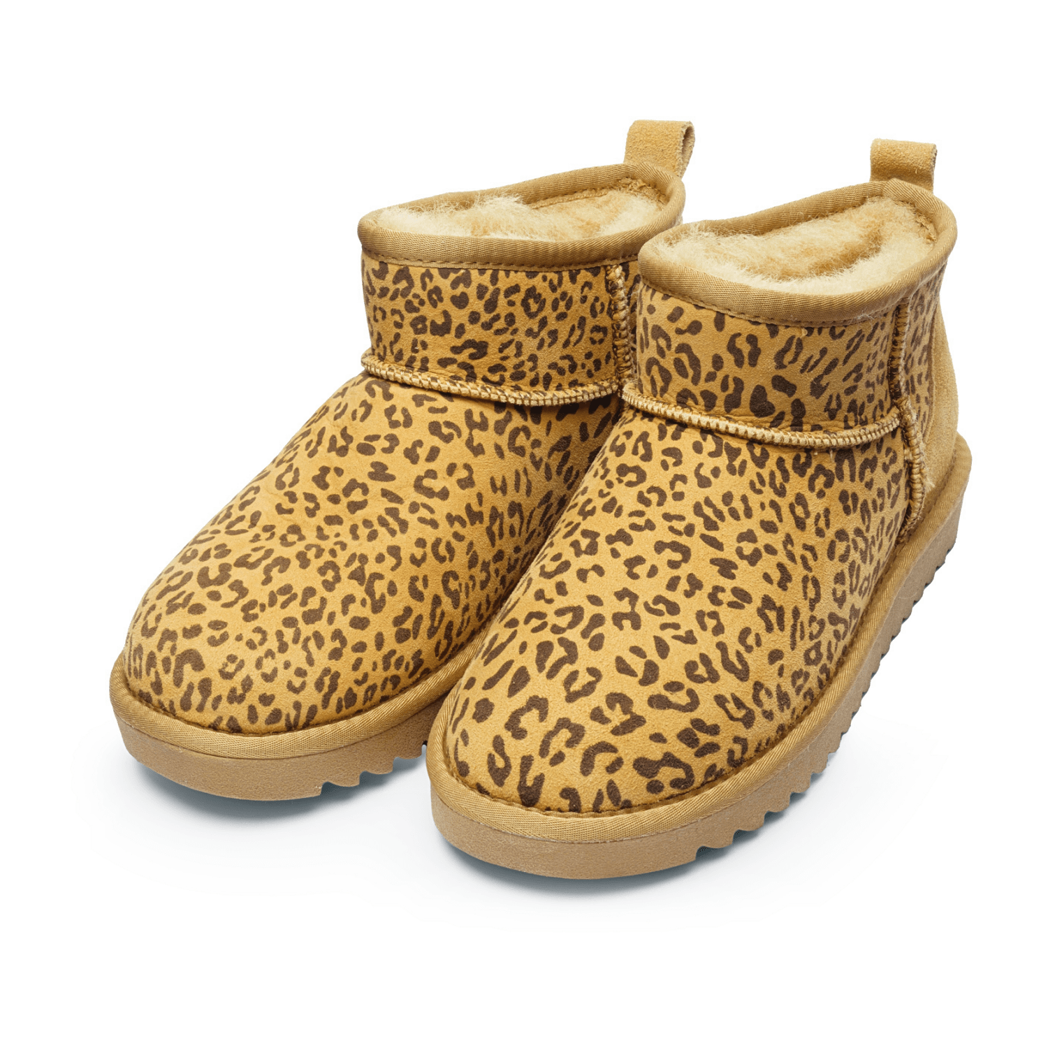 ara Alaska Women's Boots, Faux Suede, Pull-On Boots with Wool Lining, Classic Style, Round Toe, Animal Print Color - Bartel-Shop