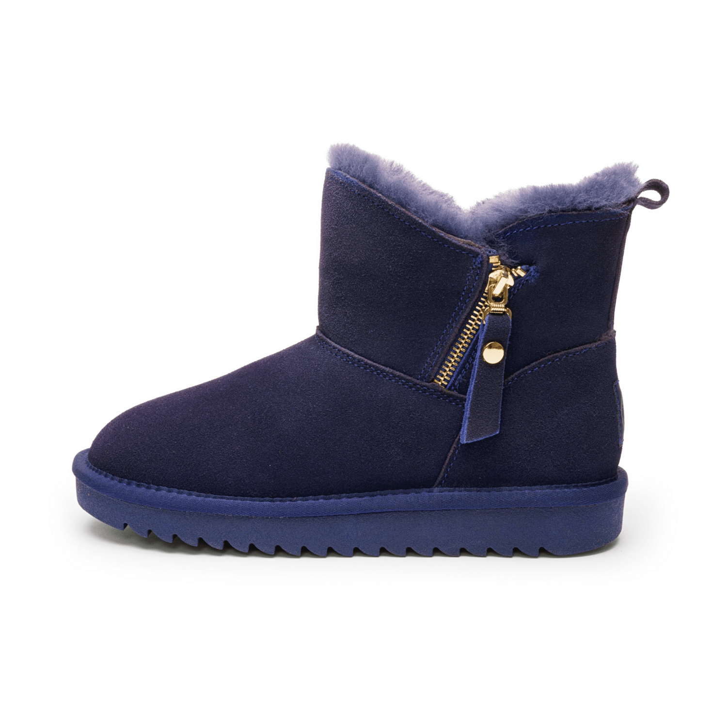 ARA Alaska Boots Women's Suede-Look Classic Pull-On Boots with Wool Lining in Ocean Blue - Bartel-Shop