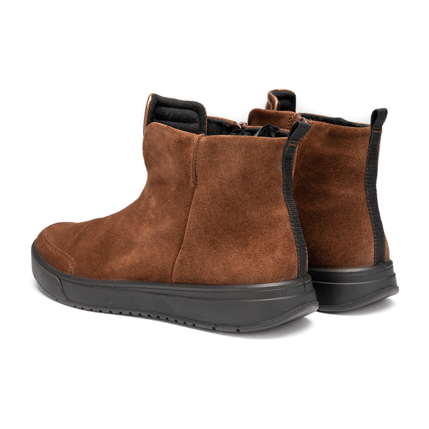 ARA Rom Women's Ankle Boots in Brown Nubuck Leather with Zipper Classic Style Round Toe Synthetic Lining Polyurethane Sole