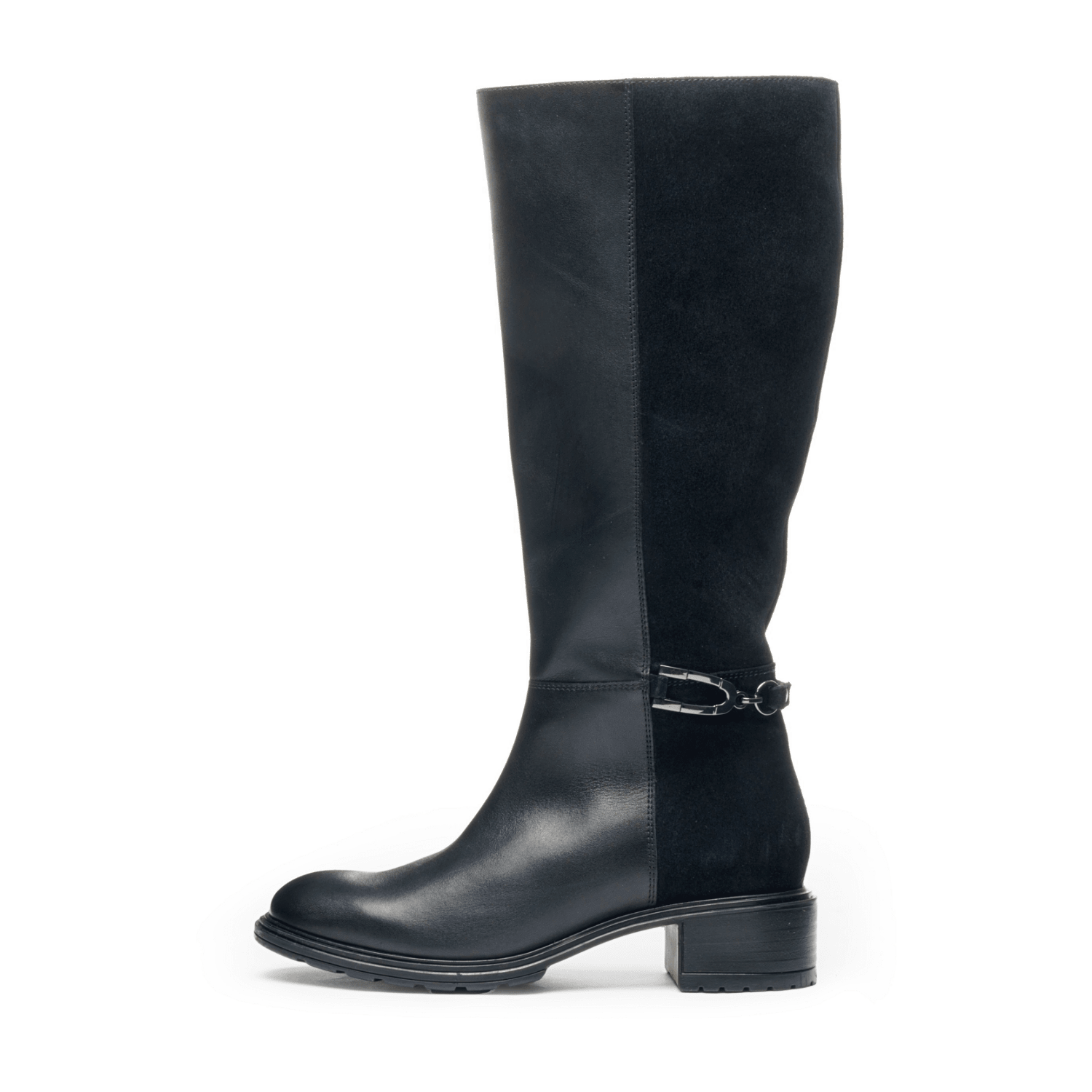 ARA Parker Women's Boots in Smooth Blue Leather with Zipper - Classic Style with Round Toe - Bartel-Shop