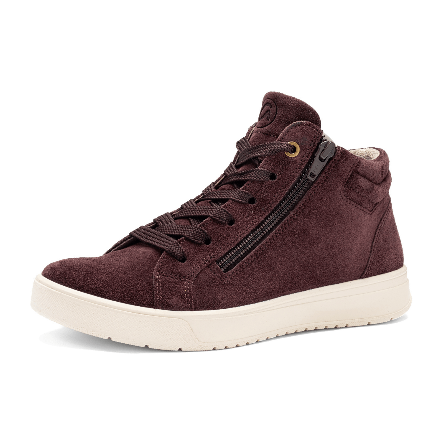 ARA Rom 2.0 Women's Velour Leather Sneakers in Red with Lace-Up Closure - Bartel-Shop
