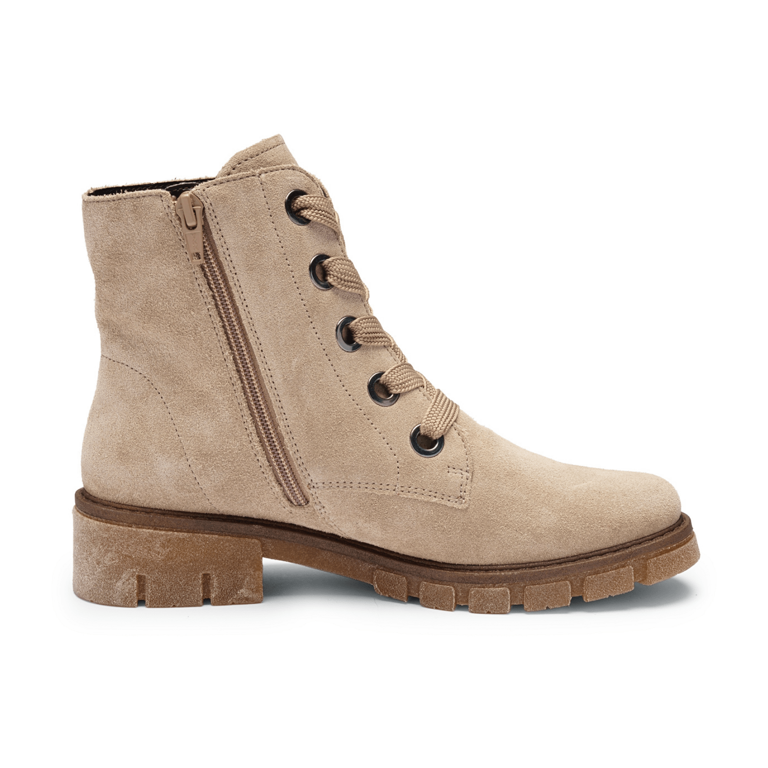 ARA Dover Women's Ankle Boots Lace-Up Bootie Beige - Bartel-Shop