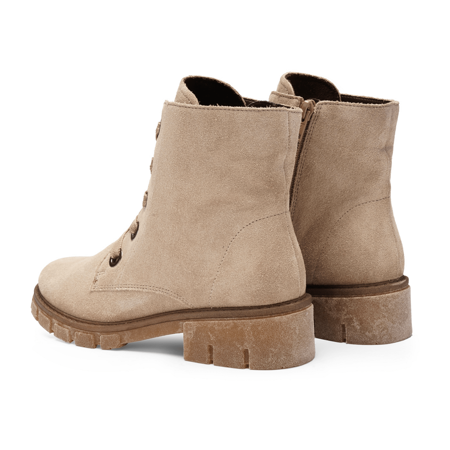 ARA Dover Women's Ankle Boots Lace-Up Bootie Beige - Bartel-Shop