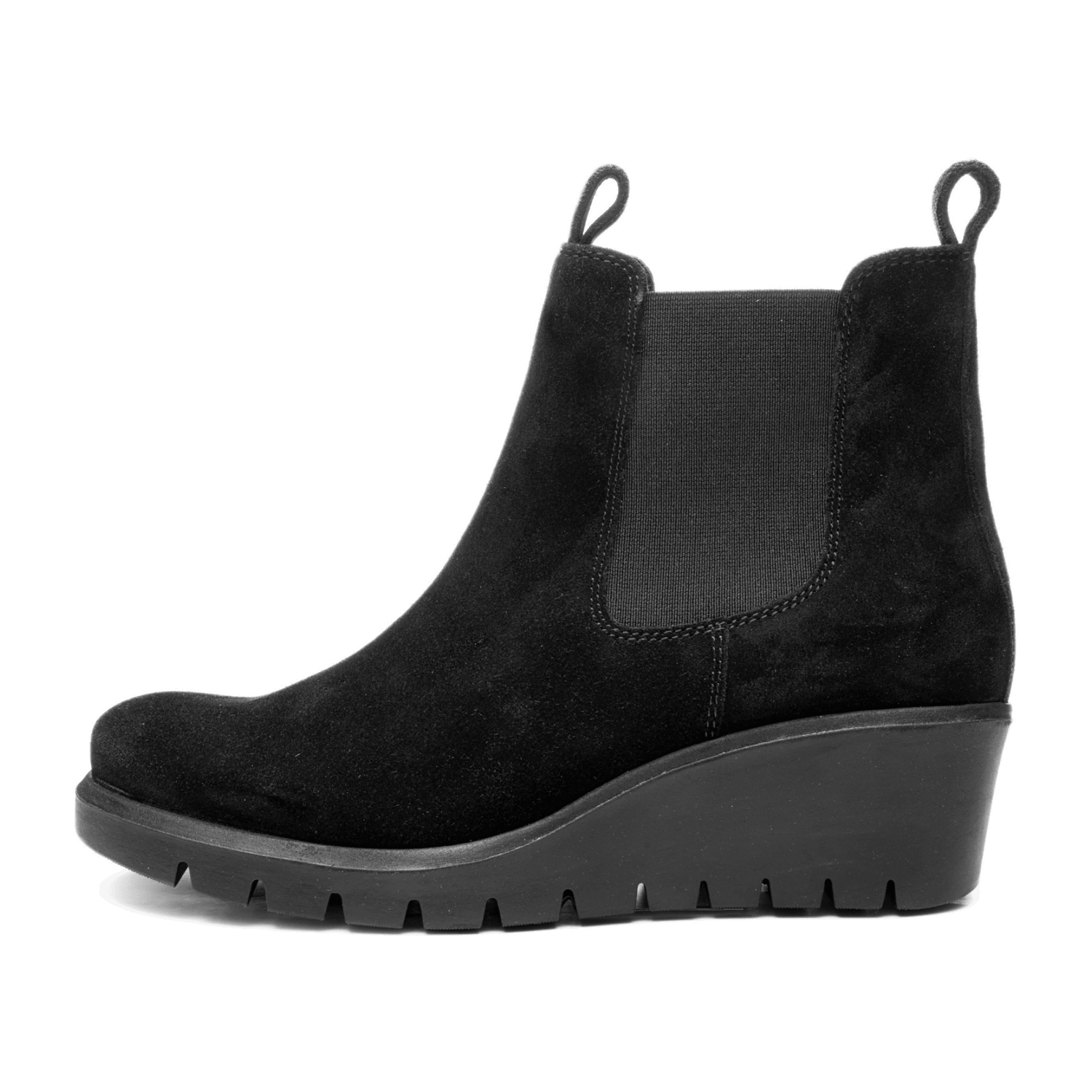 ARA COMO Women's Nubuck Leather Boots Black Classic with Zipper and Winter Lining - Bartel-Shop