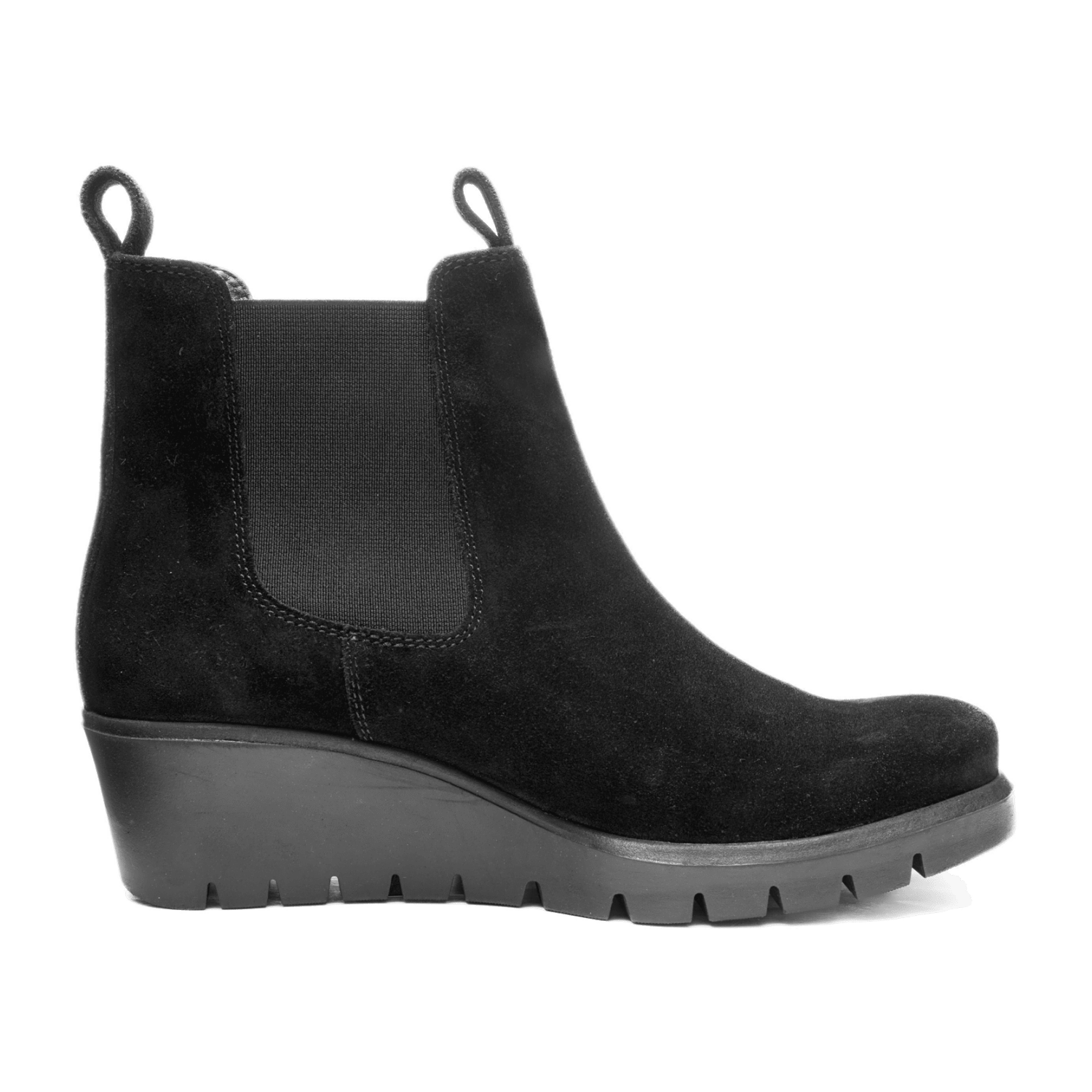 ARA COMO Women's Nubuck Leather Boots Black Classic with Zipper and Winter Lining - Bartel-Shop