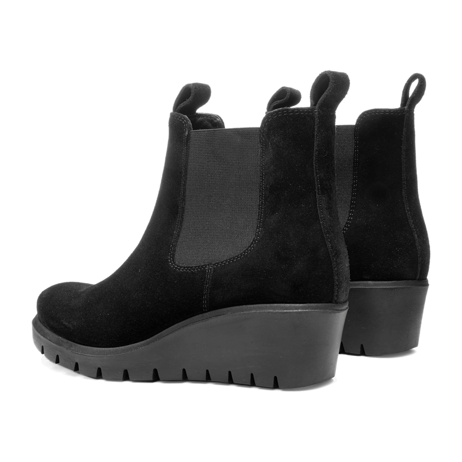 ARA COMO Women's Nubuck Leather Boots Black Classic with Zipper and Winter Lining - Bartel-Shop