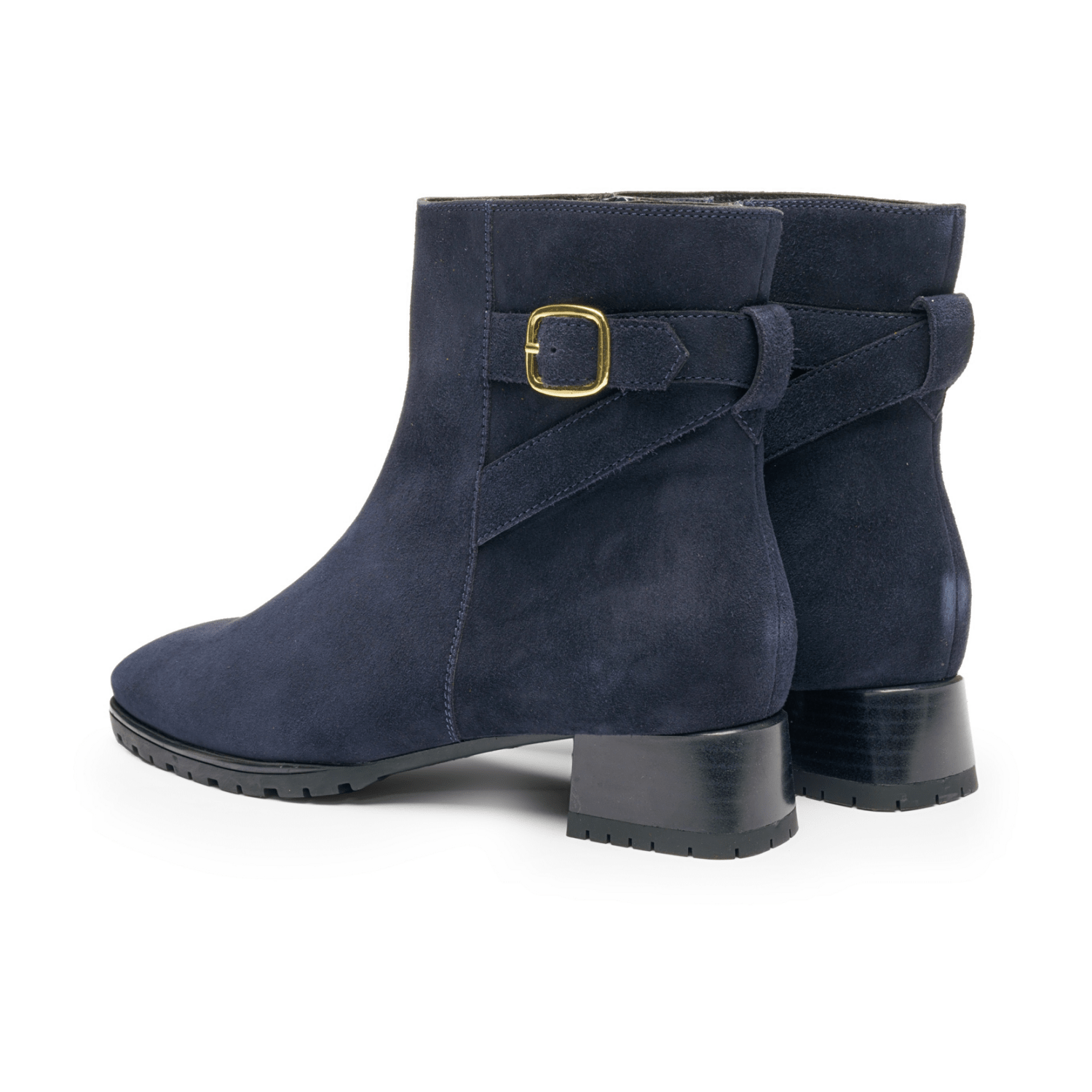 ARA Graz Women's Ankle Boots Classic Blue Nubuck Leather Zipper Round Toe Removable Insole High Soft - Bartel-Shop