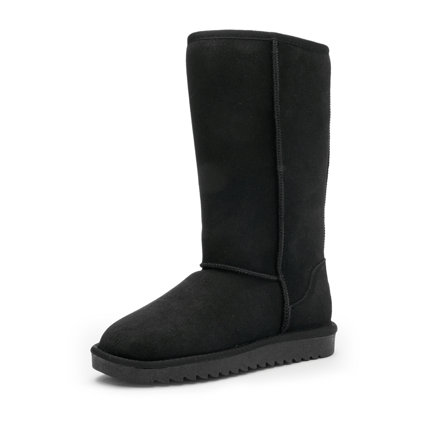ARA Women's Alaska Bootie Faux Suede Pull-On Boots with Wool Lining Black Classic - Bartel-Shop