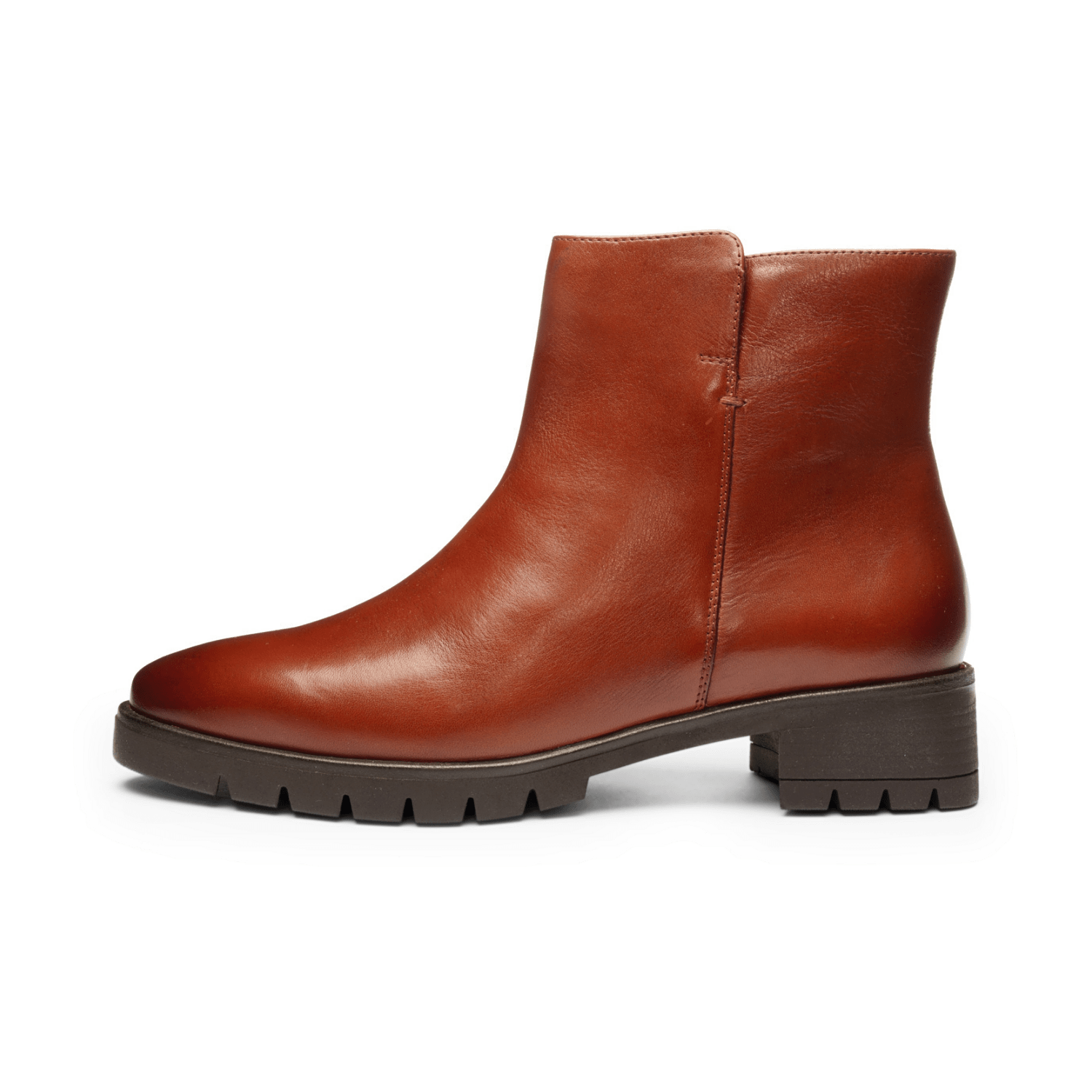 ARA Napoli Stiefelette für Damen aus Glattleder in braun mit Reißverschluss Klassischer Stil - Bartel-Shop