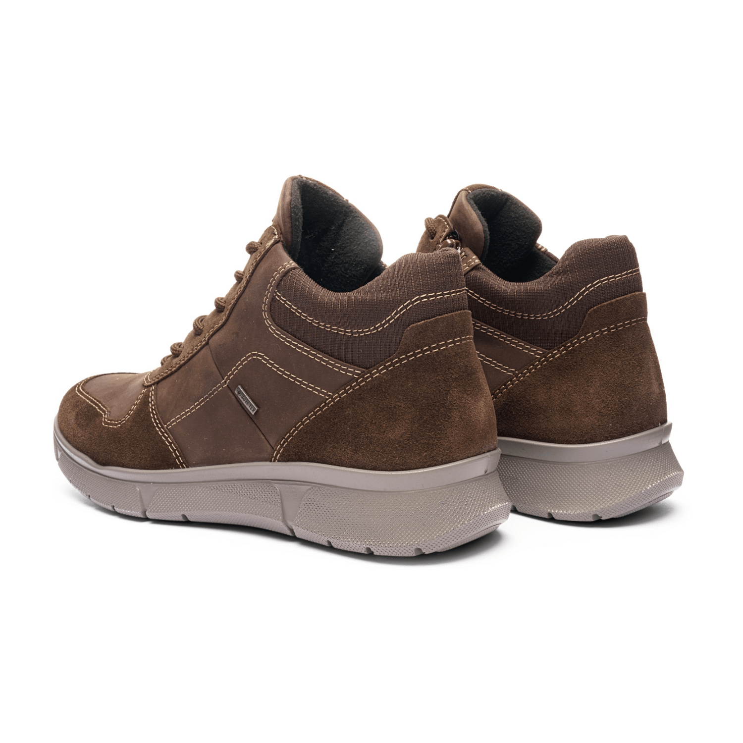 ARA Romano Men's Velour Leather Ankle Boots Classic Brown Lace-Up Boots