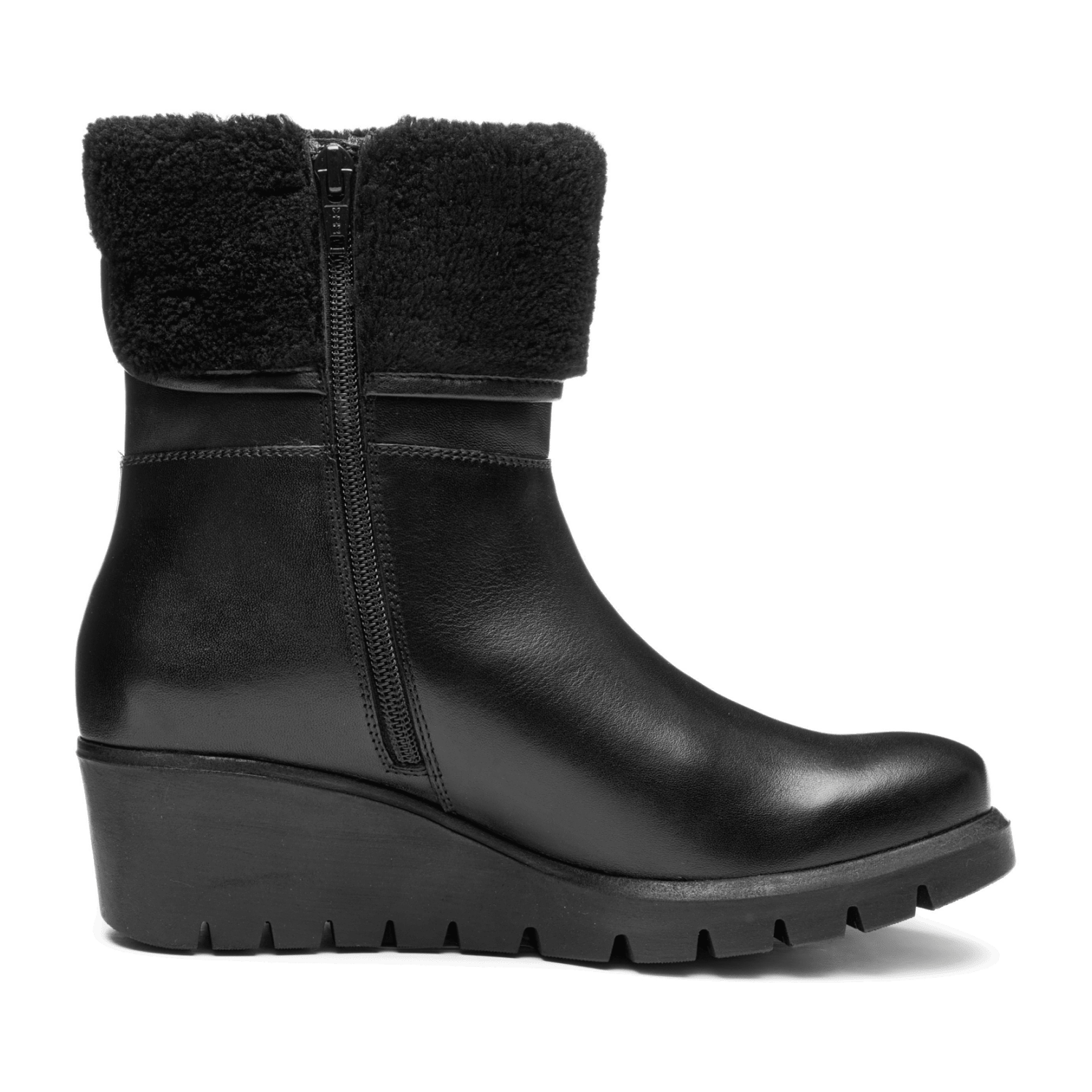 ARA COMO Women's Boots in Smooth Leather with Zipper and Winter Lining - Bartel-Shop