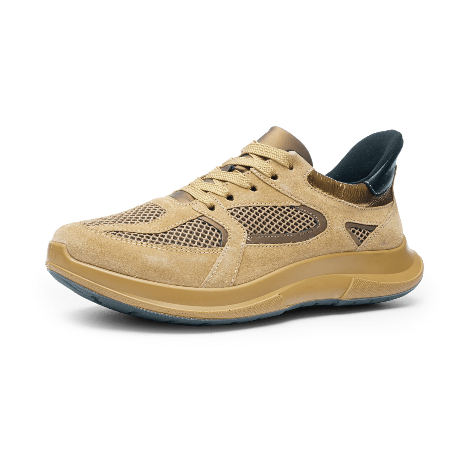 ARA Motion Sneaker Women's Beige Lace-Up Shoes with Removable Insole - Bartel-Shop