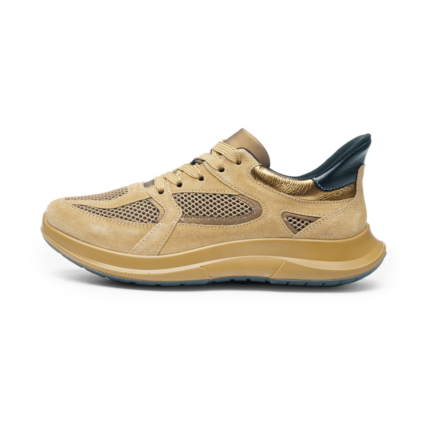 ARA Motion Sneaker Women's Beige Lace-Up Shoes with Removable Insole - Bartel-Shop