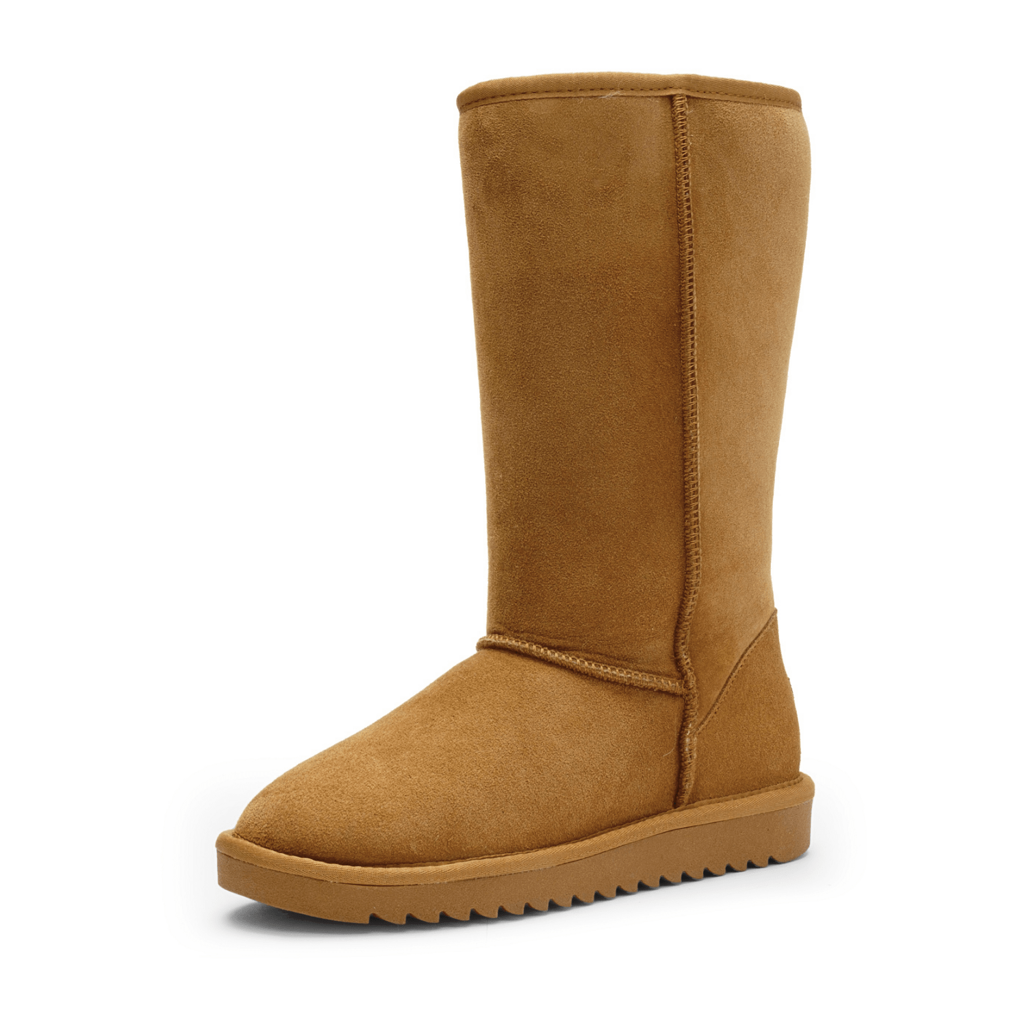 ARA Women's Alaska Suede-Look Bootie with Wool Lining, Pull-On Ankle Boot Classic Cognac - Bartel-Shop