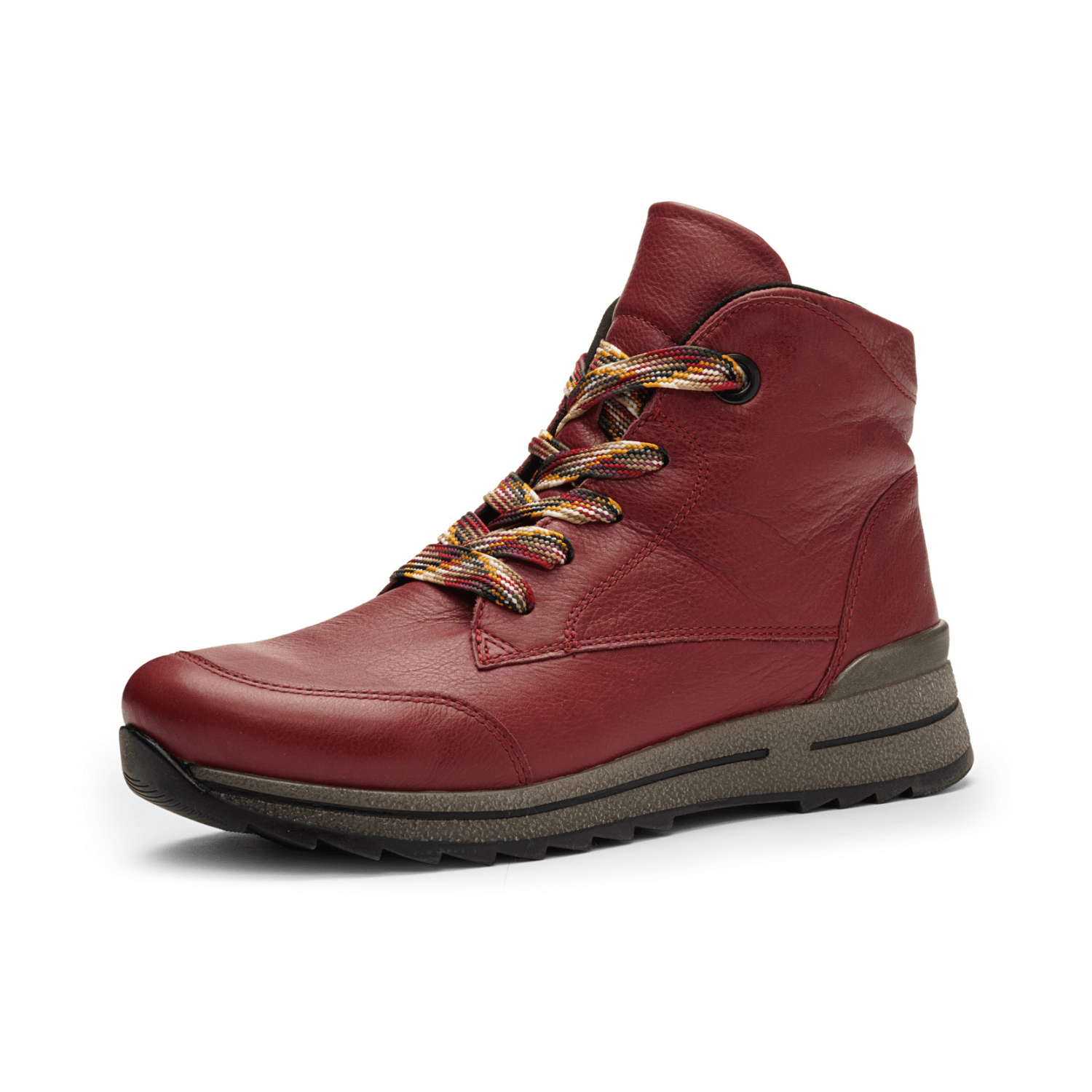 ARA Osaka Women's Ankle Boots Lacing Red Berry Warm Lining Wide Fit 12-24543 - Bartel-Shop