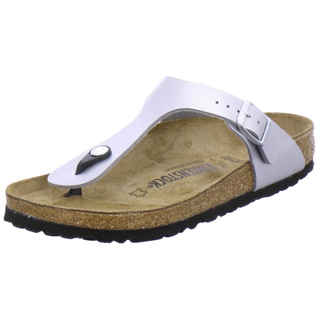Birkenstock Gizeh Sandals Birko-Flor Silver Shoes Slides Shoes Thongs regular - Bartel-Shop