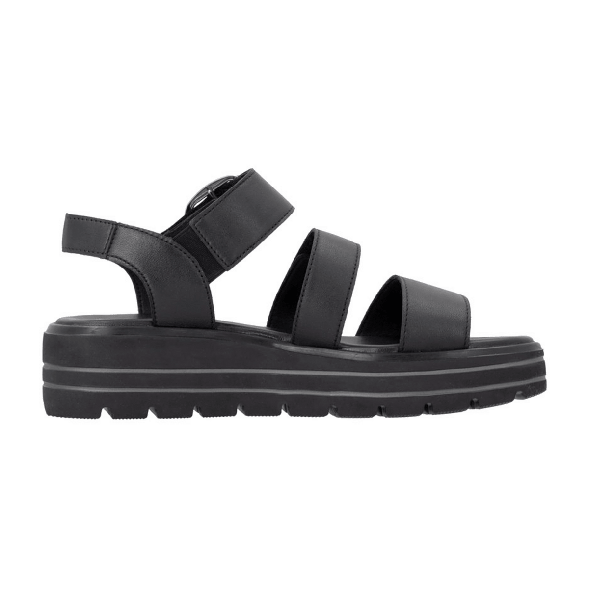 Remonte Women's Black Sandals - Roman Style Comfort Shoes