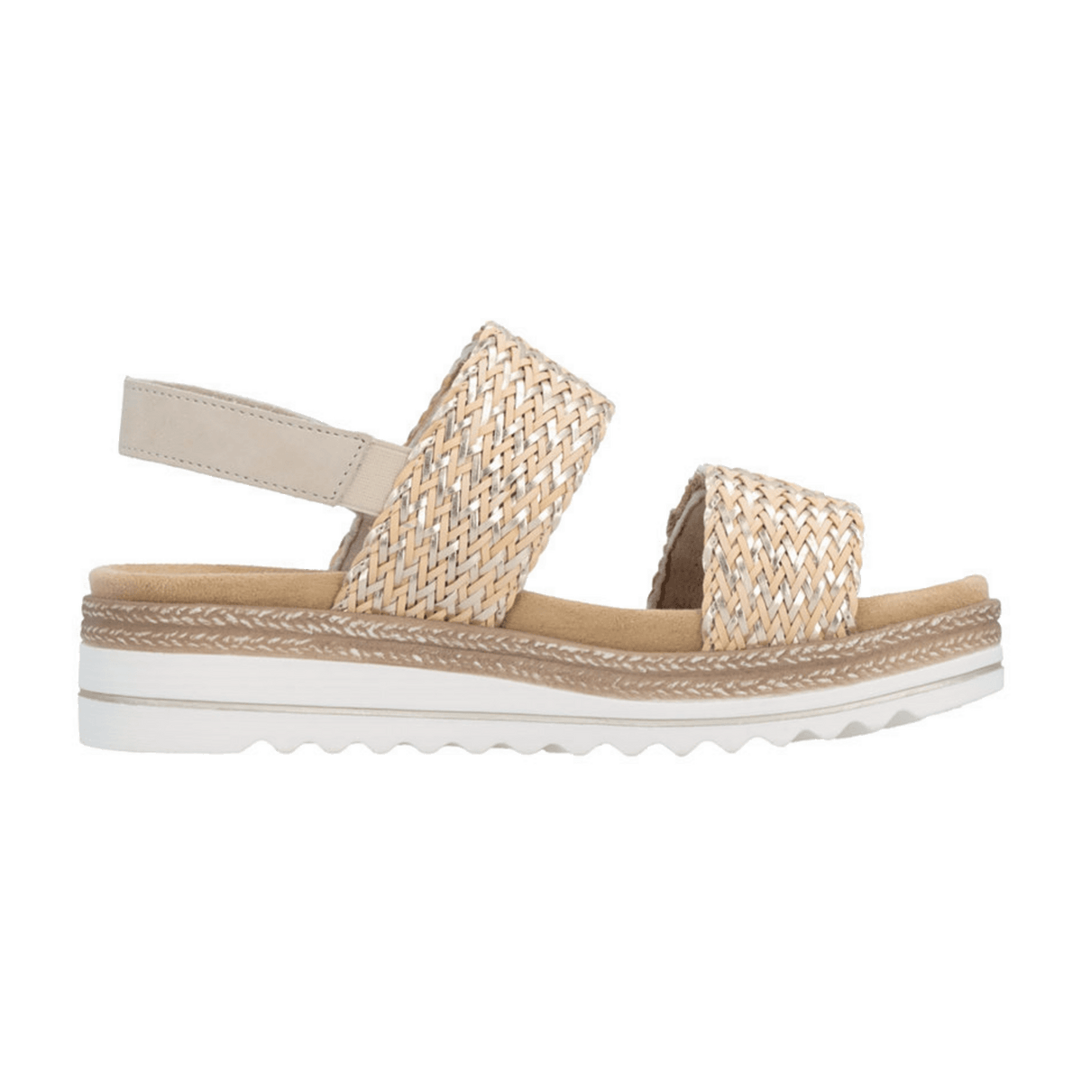 Remonte Women's Gold Sandals - Elegant Summer Shoes