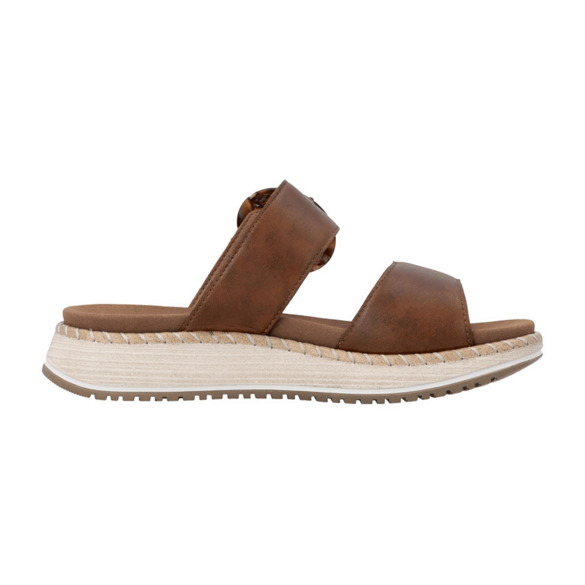 Remonte Women's Mules Sandals Brown Smooth Leather