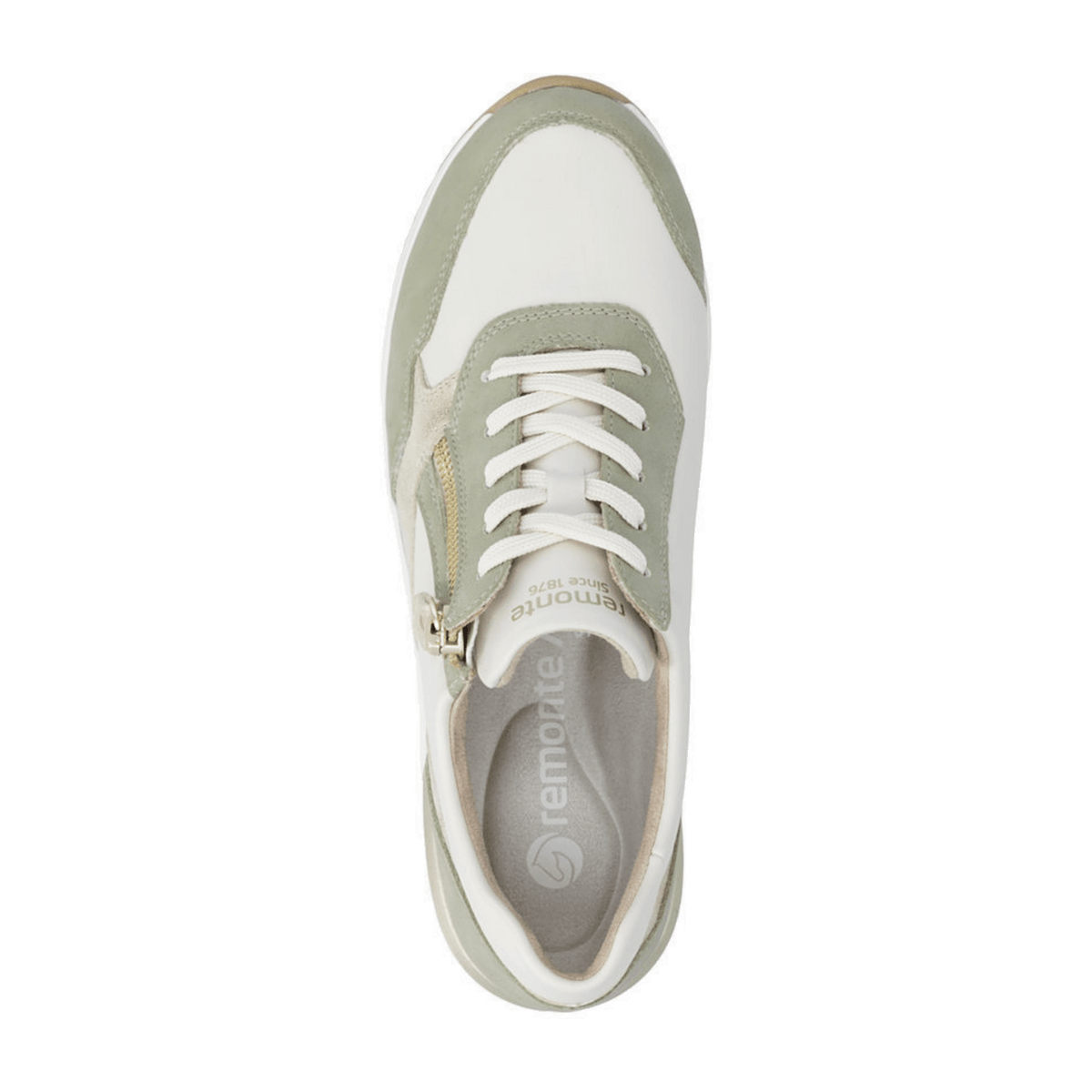 Remonte Women's White Stretch Sneakers - Flexible Fashion Trainers