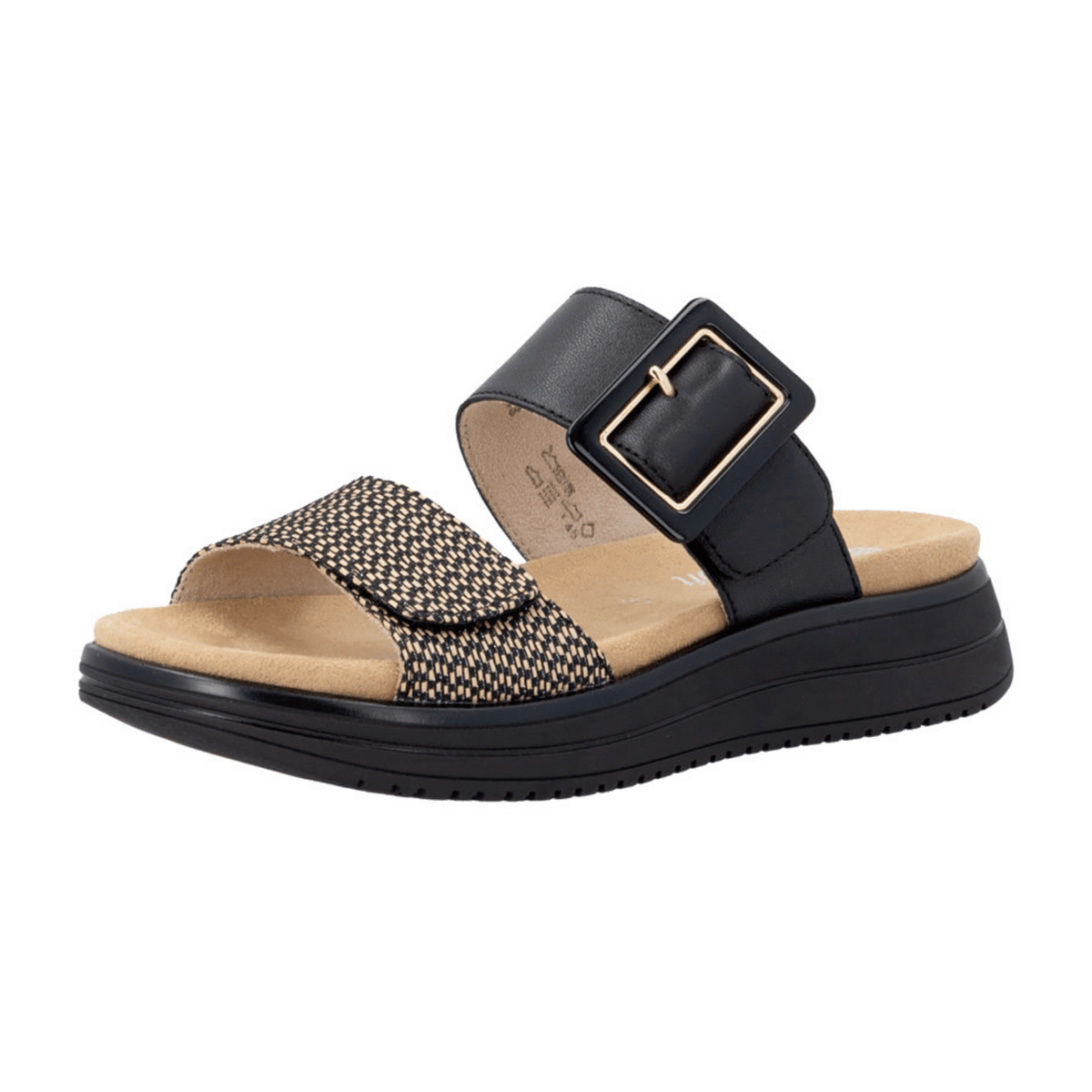 Remonte Women's D1J61 Mules - Black Cushioned Sandals