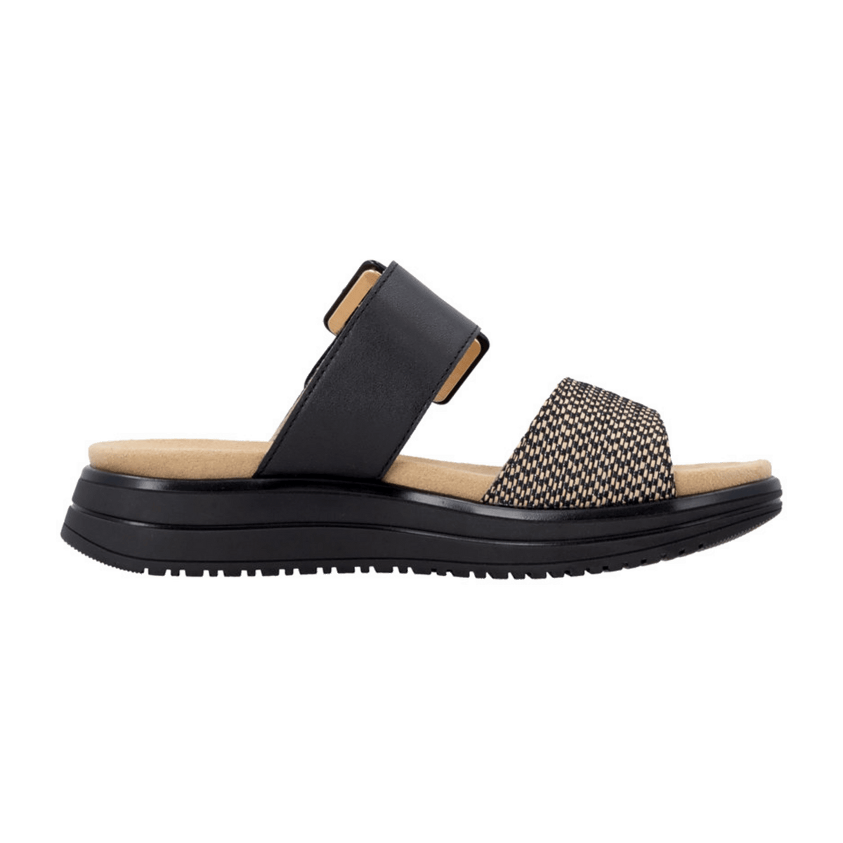 Remonte Women's D1J61 Mules - Black Cushioned Sandals