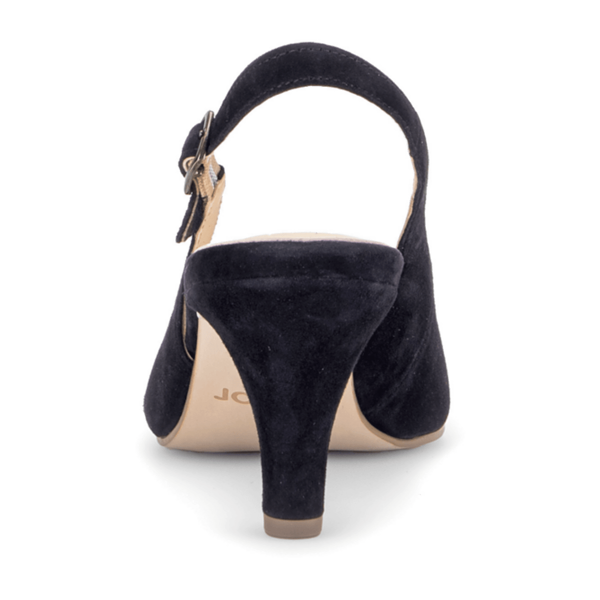 Gabor Women's Slingback Pumps - Dark Blue Patent Pointed Toe Comfort Heels