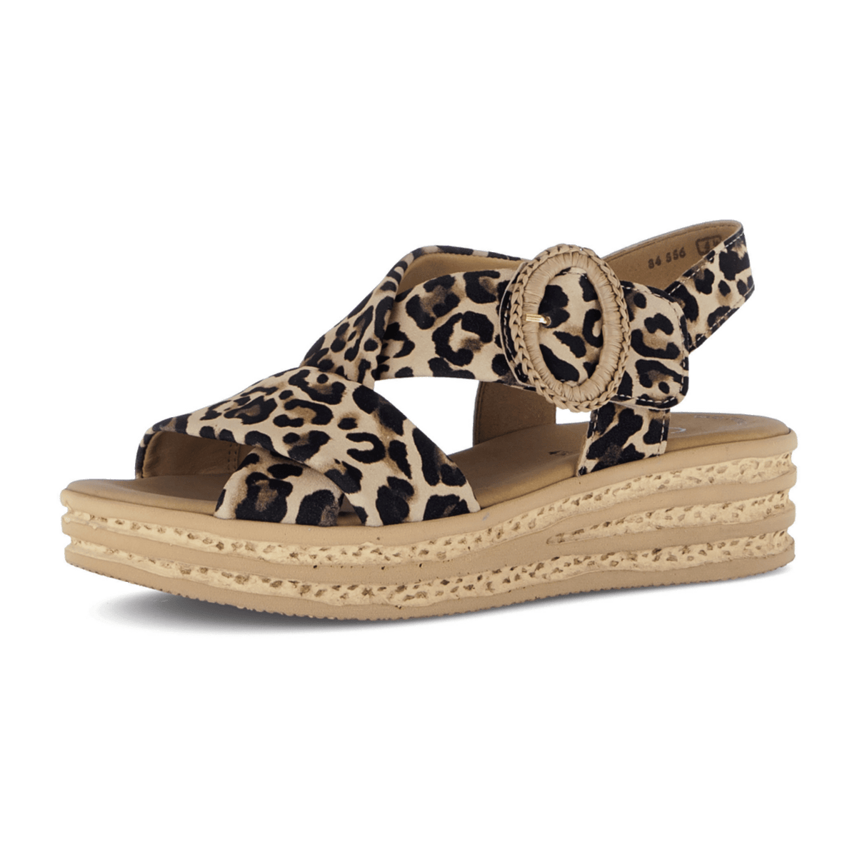 Gabor Women's Leopard Brown Open-Toe Sandals