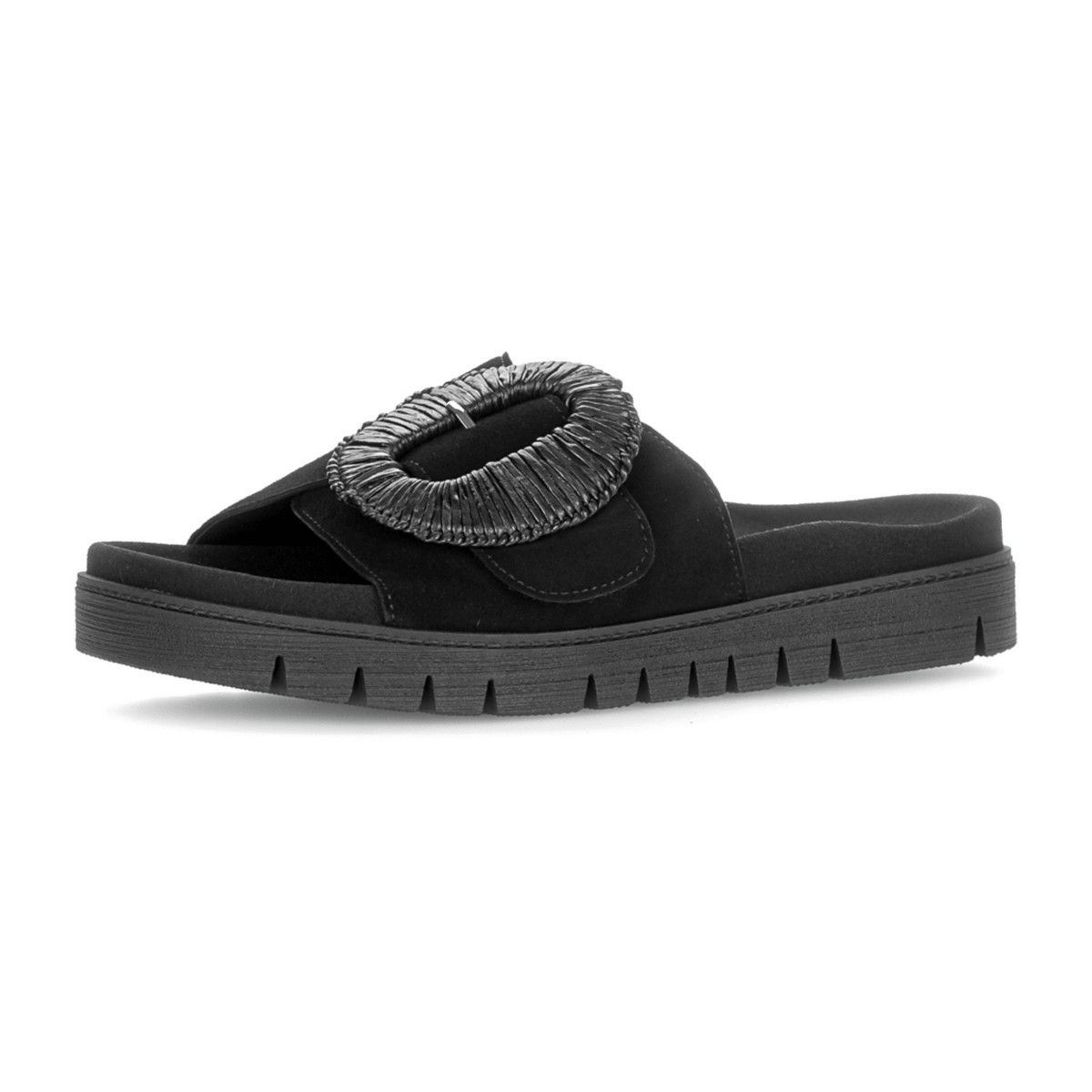 Gabor Women's Mules Black Varnish - Casual Slippers with TR Sole