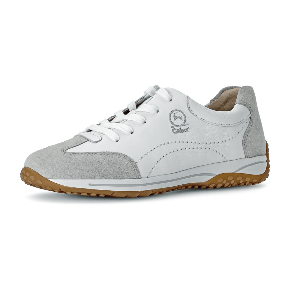 Gabor Women's Low-Top Sneakers White Patent Comfort G