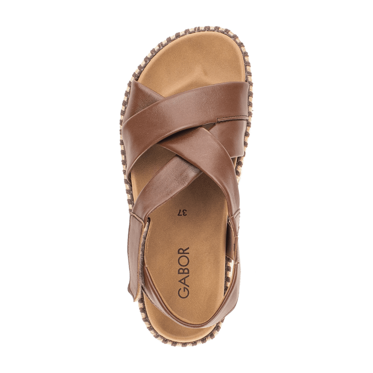 Gabor Women's Plateau Sandals Cognac Patent