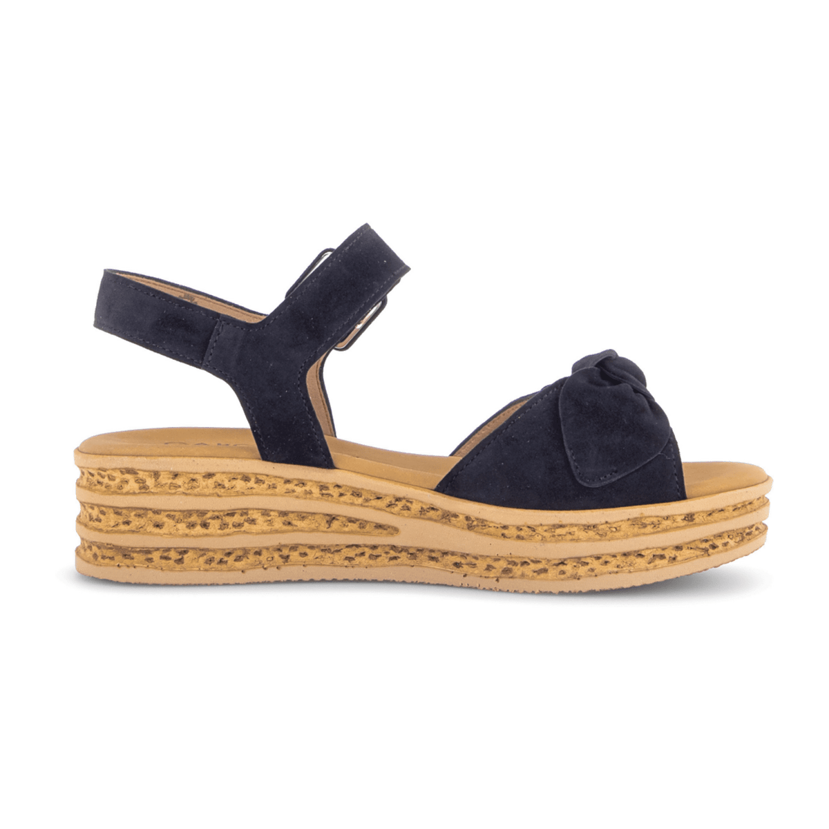 Gabor Women's Best Fitting Sandals - Dark Blue Patent Leather Open Toe