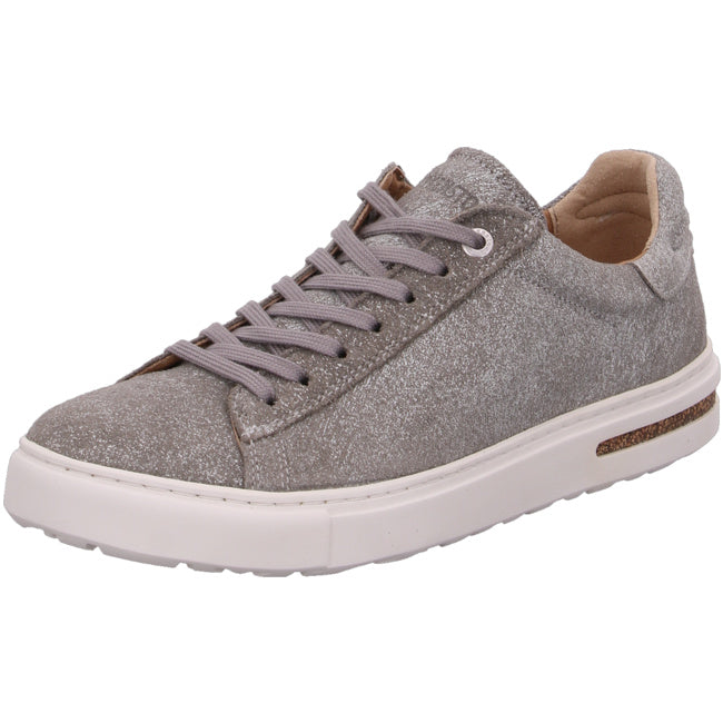 Birkenstock Bend Sneakers narrow Silver Metallic Suede Leather Shoes Sandals Slippers - Bartel-Shop