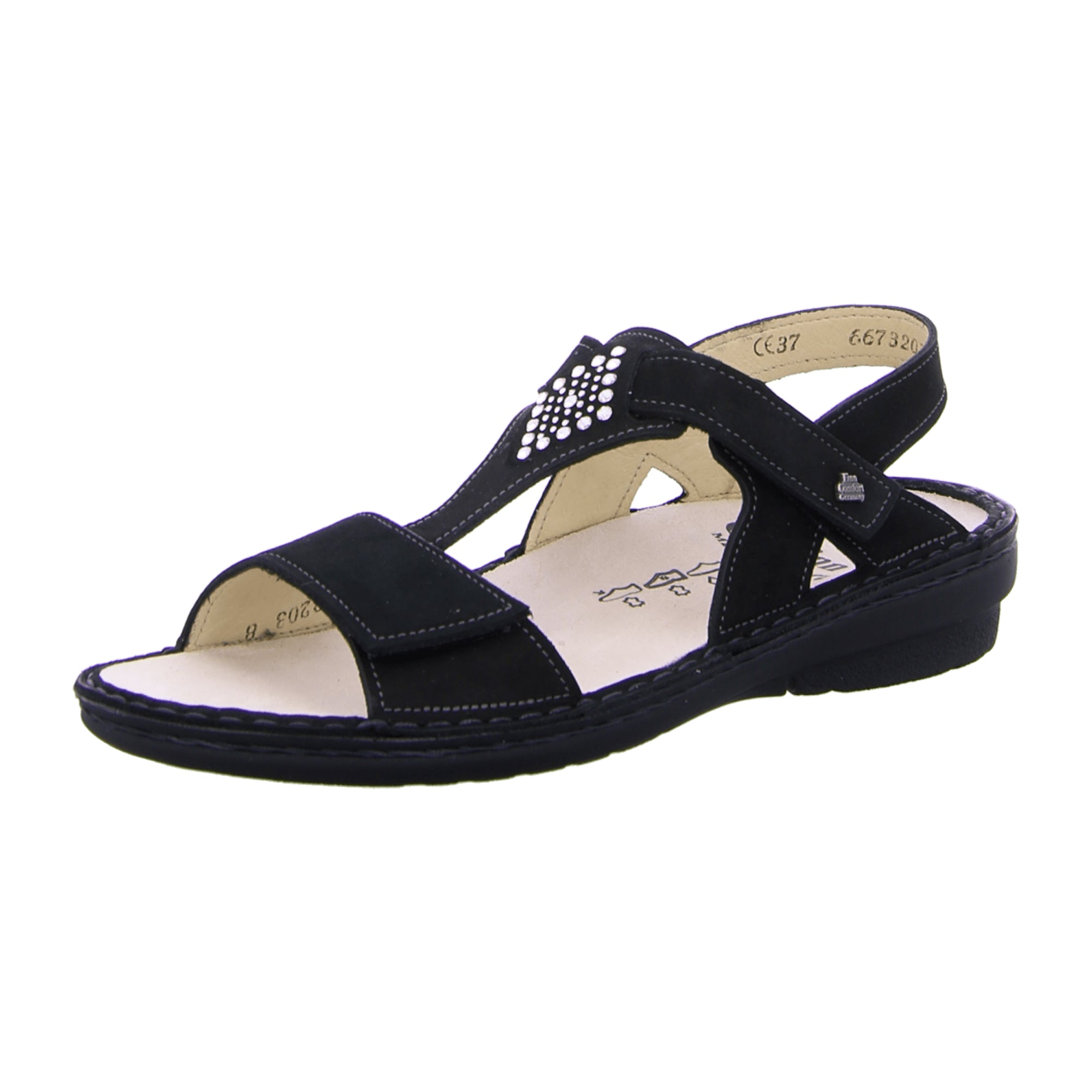 Finn Comfort Calvia Black Sandals for Women - Stylish & Comfortable