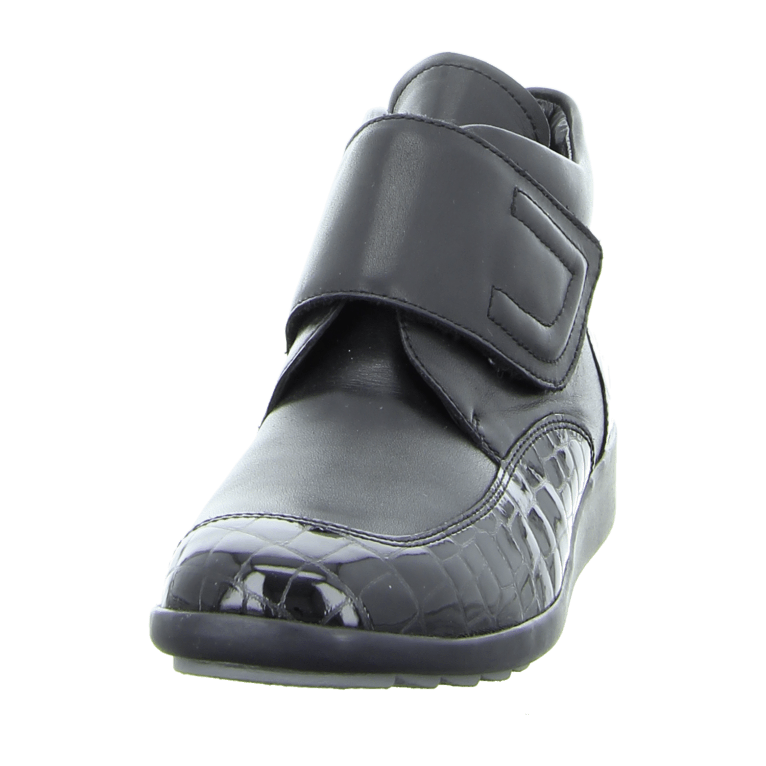 ARA Meran Women's Lace-Up Shoes with Hook-and-Loop Closure Round Toe Black