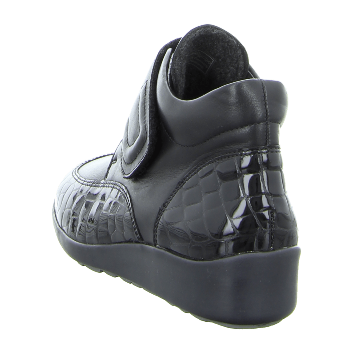 ARA Meran Women's Lace-Up Shoes with Hook-and-Loop Closure Round Toe Black