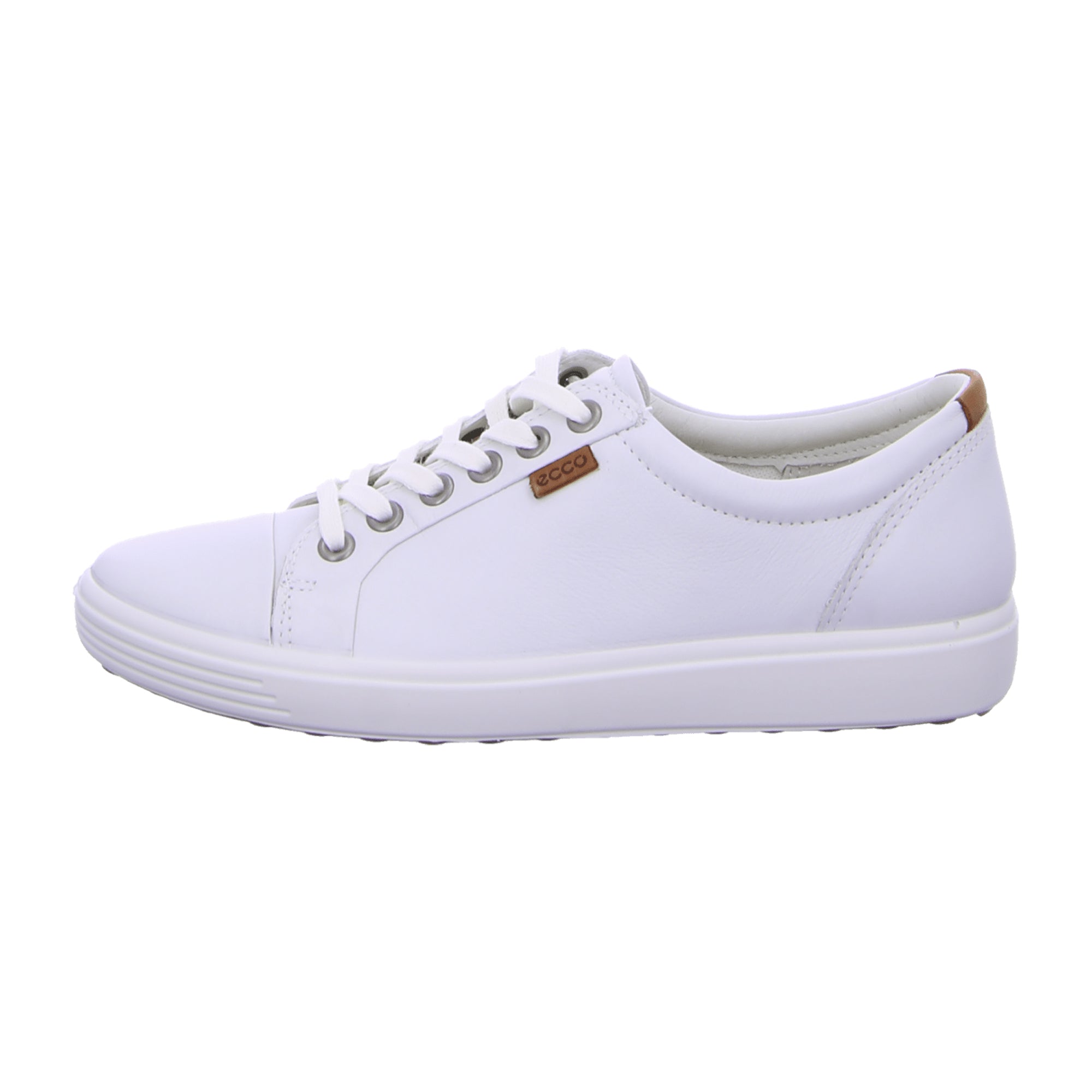 Ecco SOFT 7 W Women's White Sneakers | Fashionable & Durable Leather Sneakers
