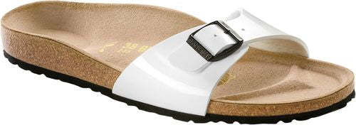 Birkenstock mule Madrid white patent BF - Bartel-Shop
