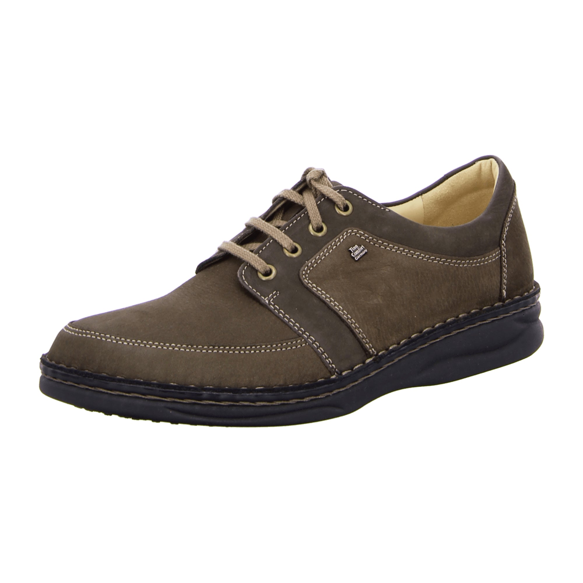 Finn Comfort Norwich Men's Comfortable Shoes - Durable Brown Leather