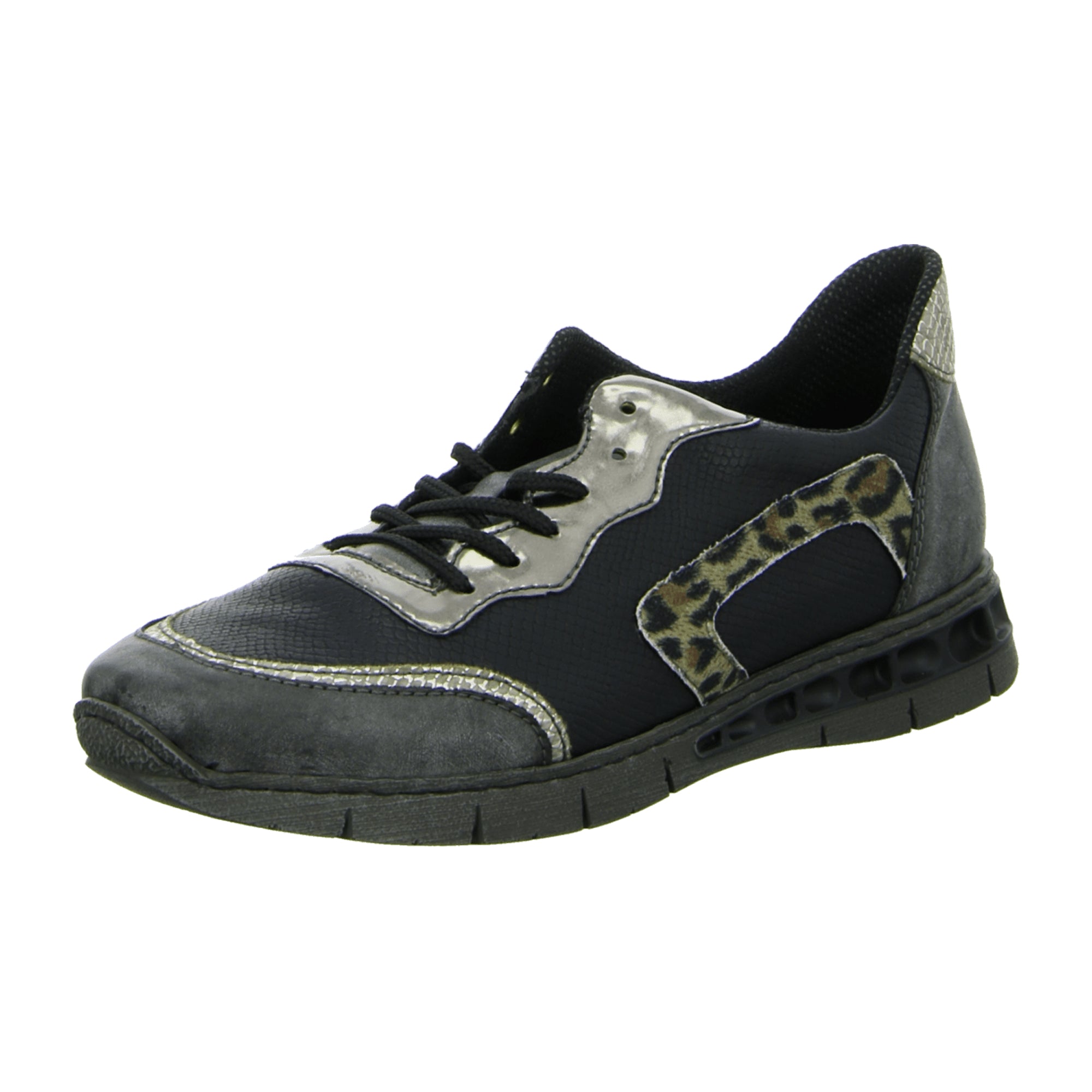 Rieker Comfortable Women's Lace-Up Shoes Gray