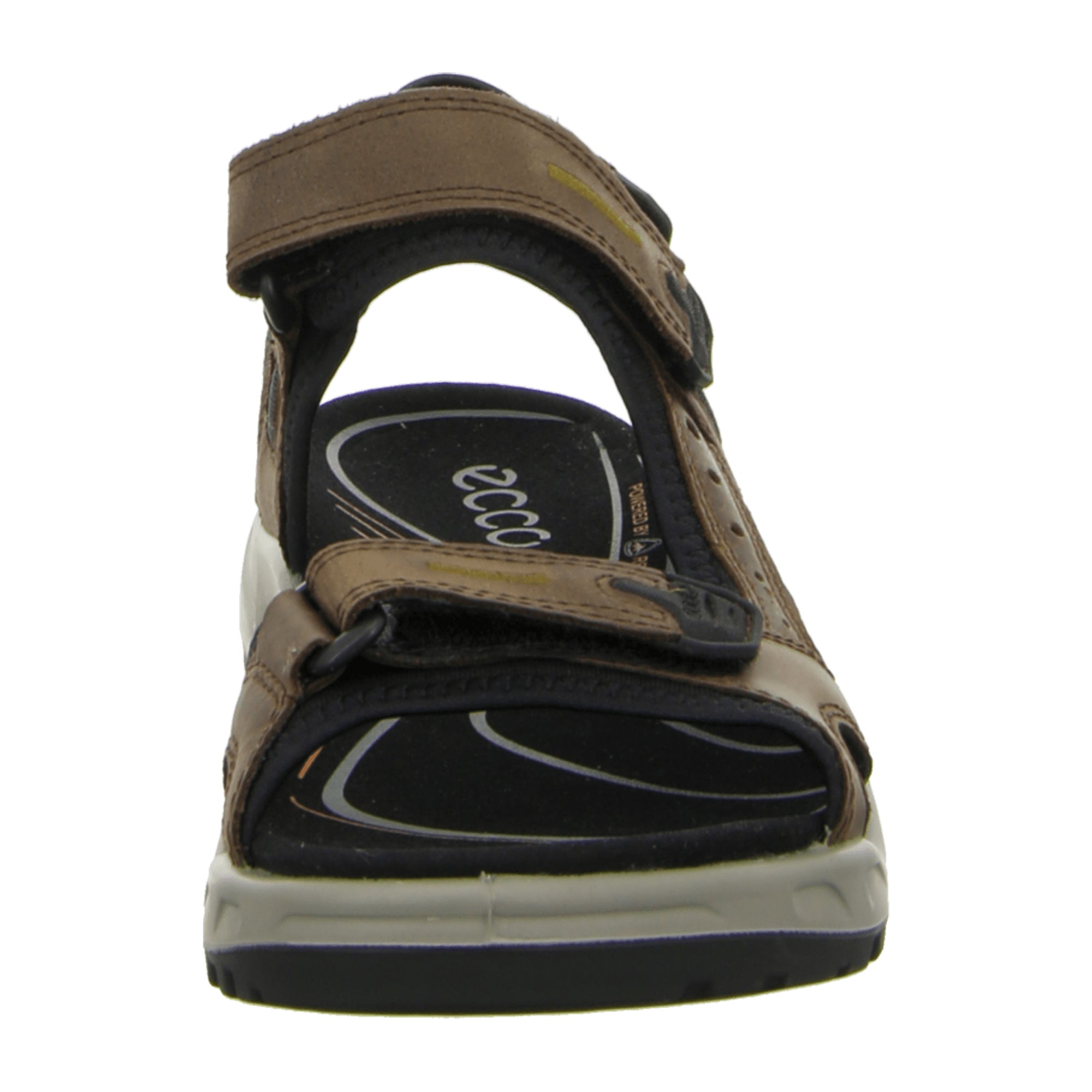 Ecco Men's Offroad Sandal - Brown Nubuck Leather with Adjustable Straps
