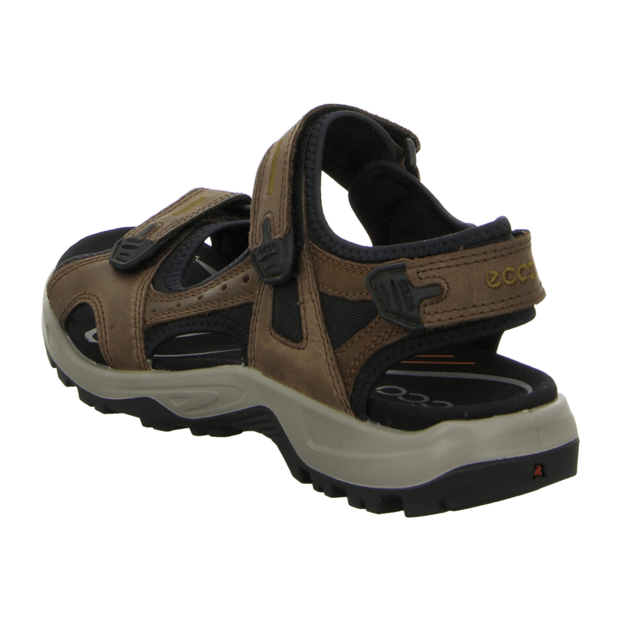 Ecco Men's Offroad Sandal - Brown Nubuck Leather with Adjustable Straps