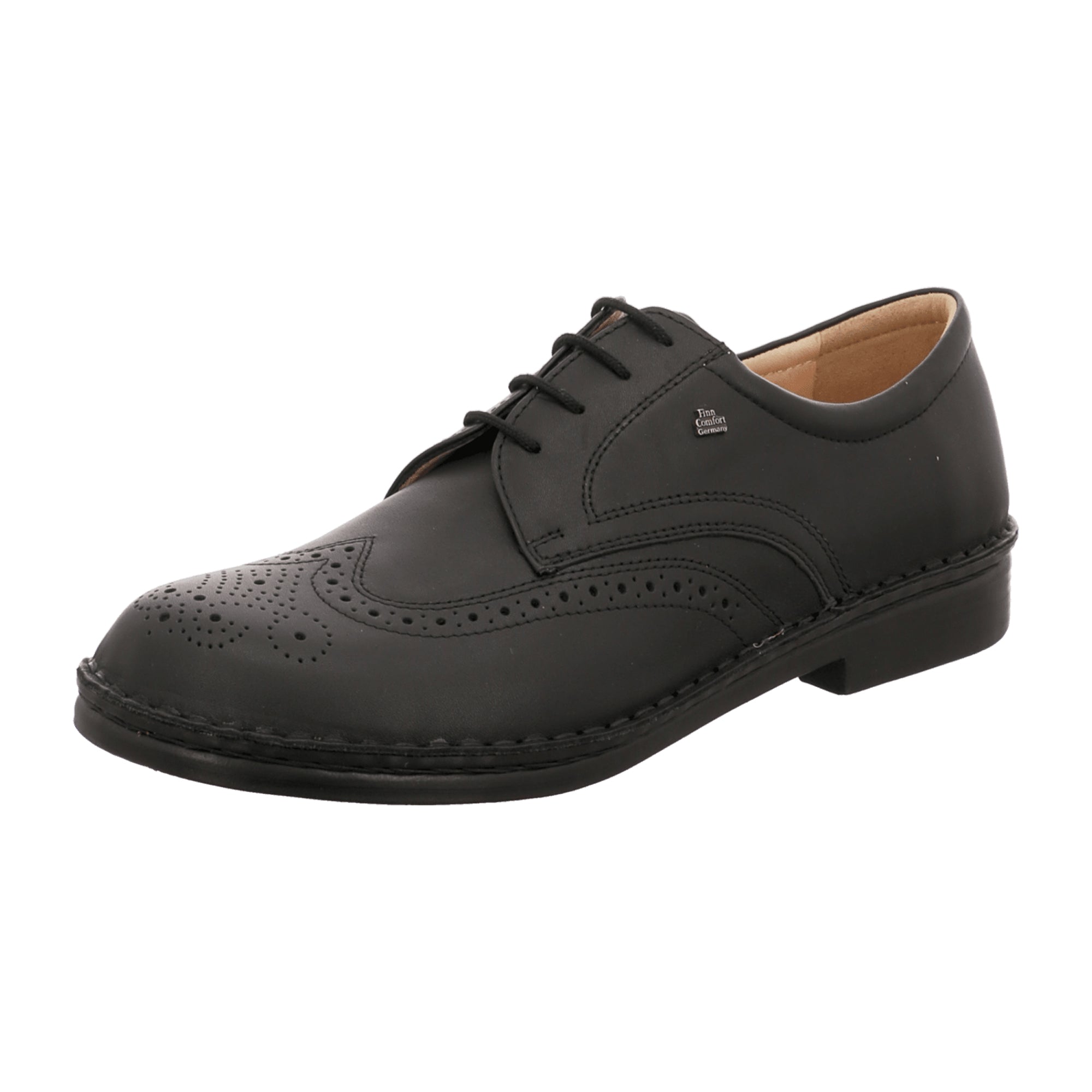 Finn Comfort Budapest Men's Black Leather Shoes - Durable & Stylish