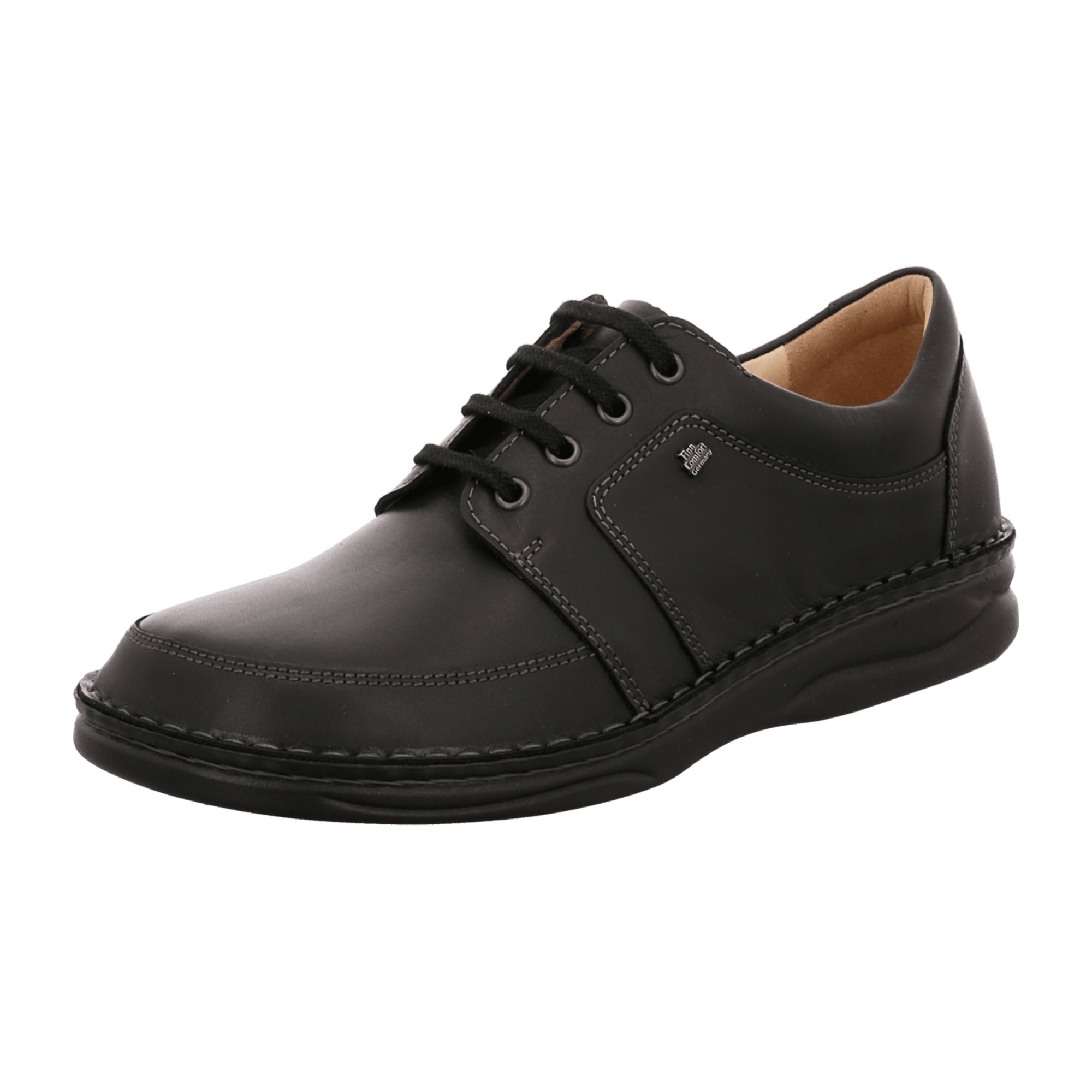 Finn Comfort Norwich Men's Black Leather Shoes - Durable & Stylish